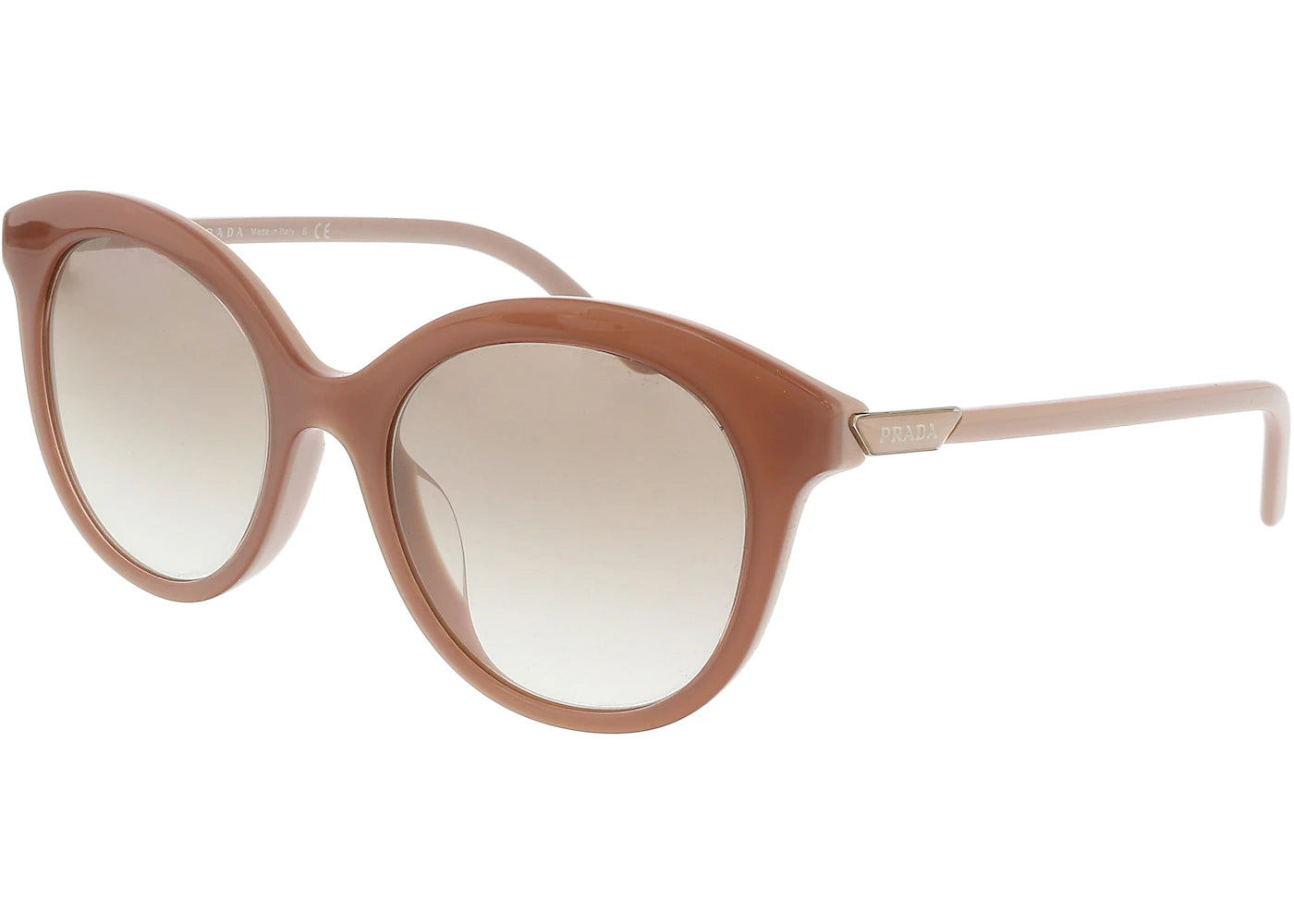Prada Round Sunglasses Beige Brown Crystal (0PR 02YSF 01Y1L052)