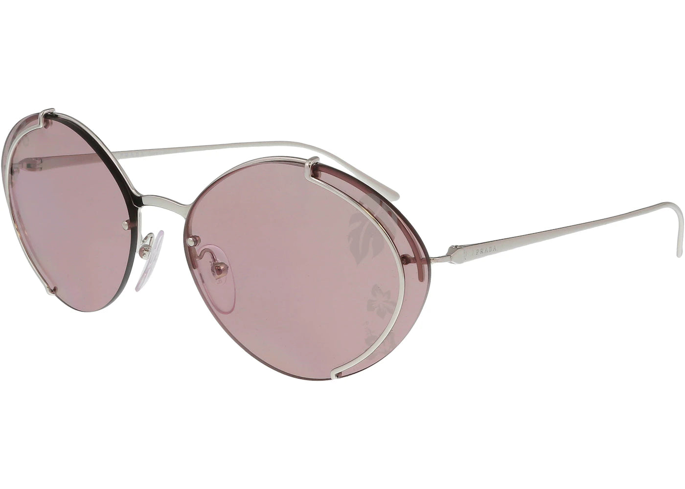 Prada Round Sunglasses Silver (0PR 60US 1BC239)