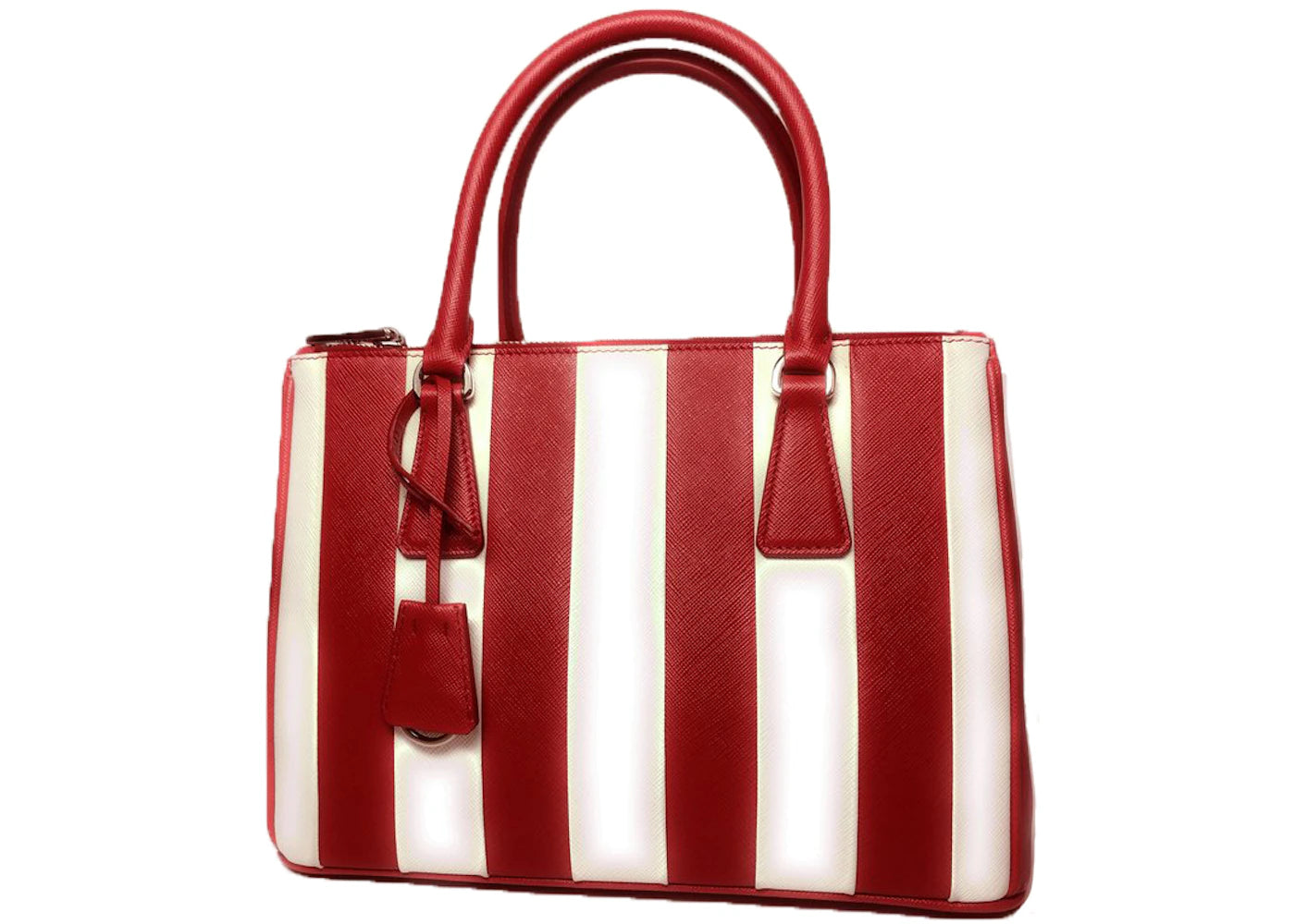 Prada Saffiano Galleria Handbag Red/White