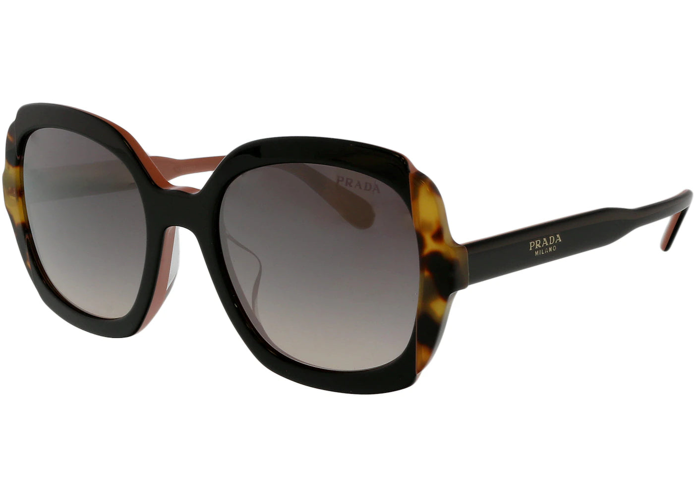 Prada Square Sunglasses Black/Pink/Havana/Black (0PR 16USF 5ZWGR0)