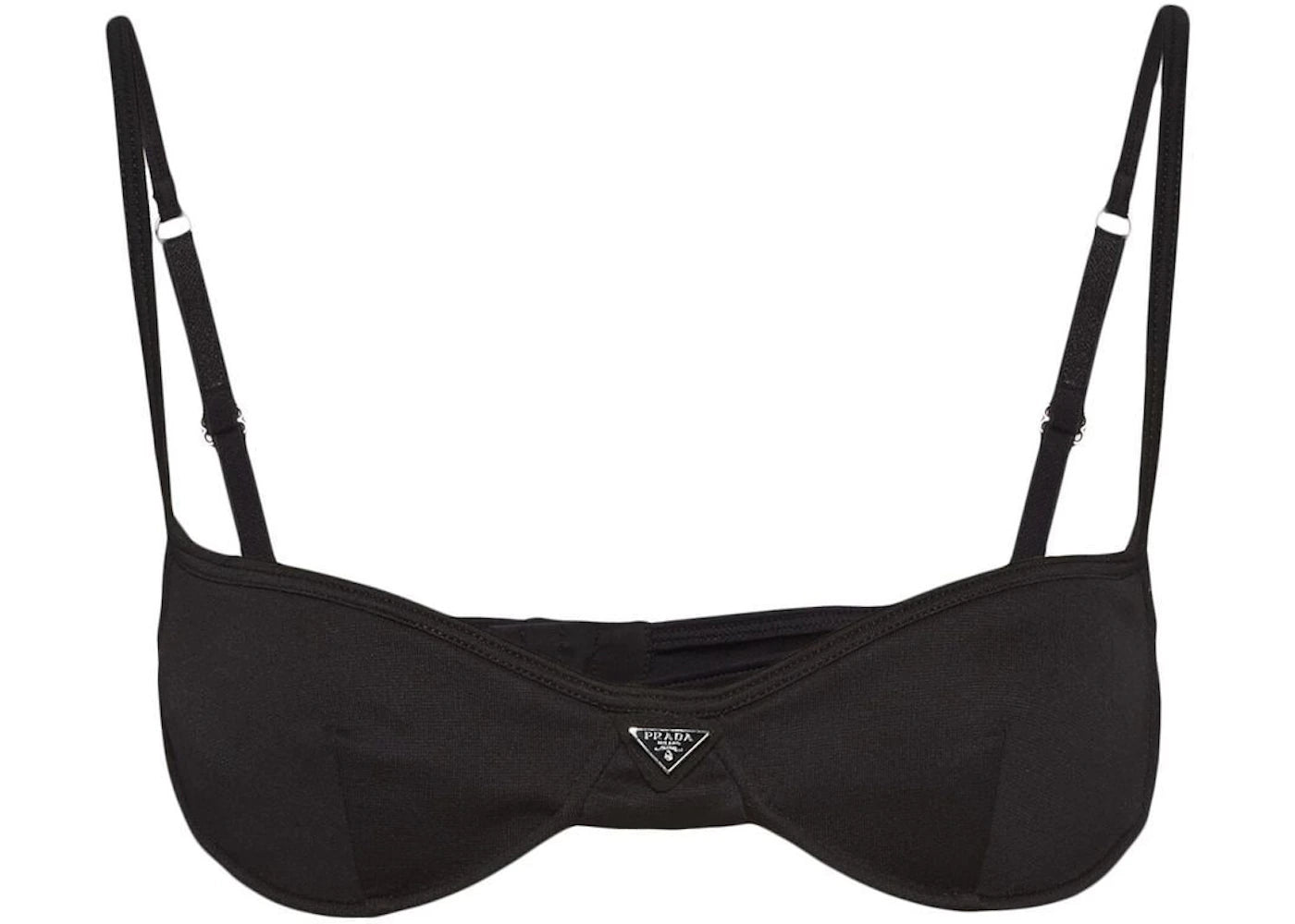Prada Stretch Jersey Bra Top Black