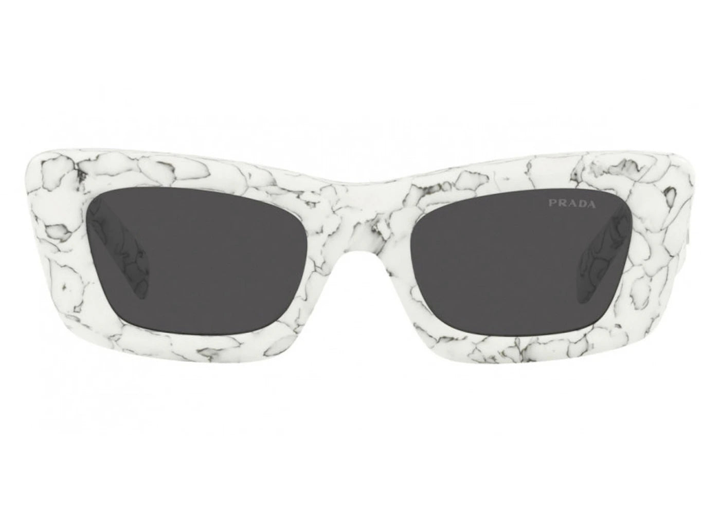 Prada Sunglasses PR 13ZSF Matte White Marble/Dark Gray (PR13ZSF-17D5S0-52)