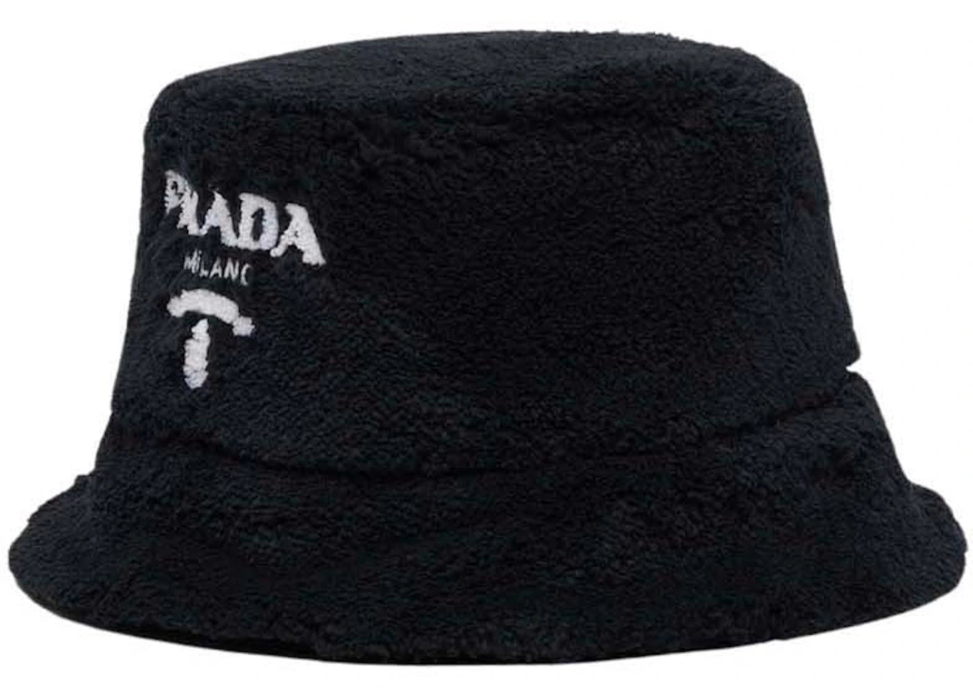 Prada Terrycloth Bucket Hat Black/White