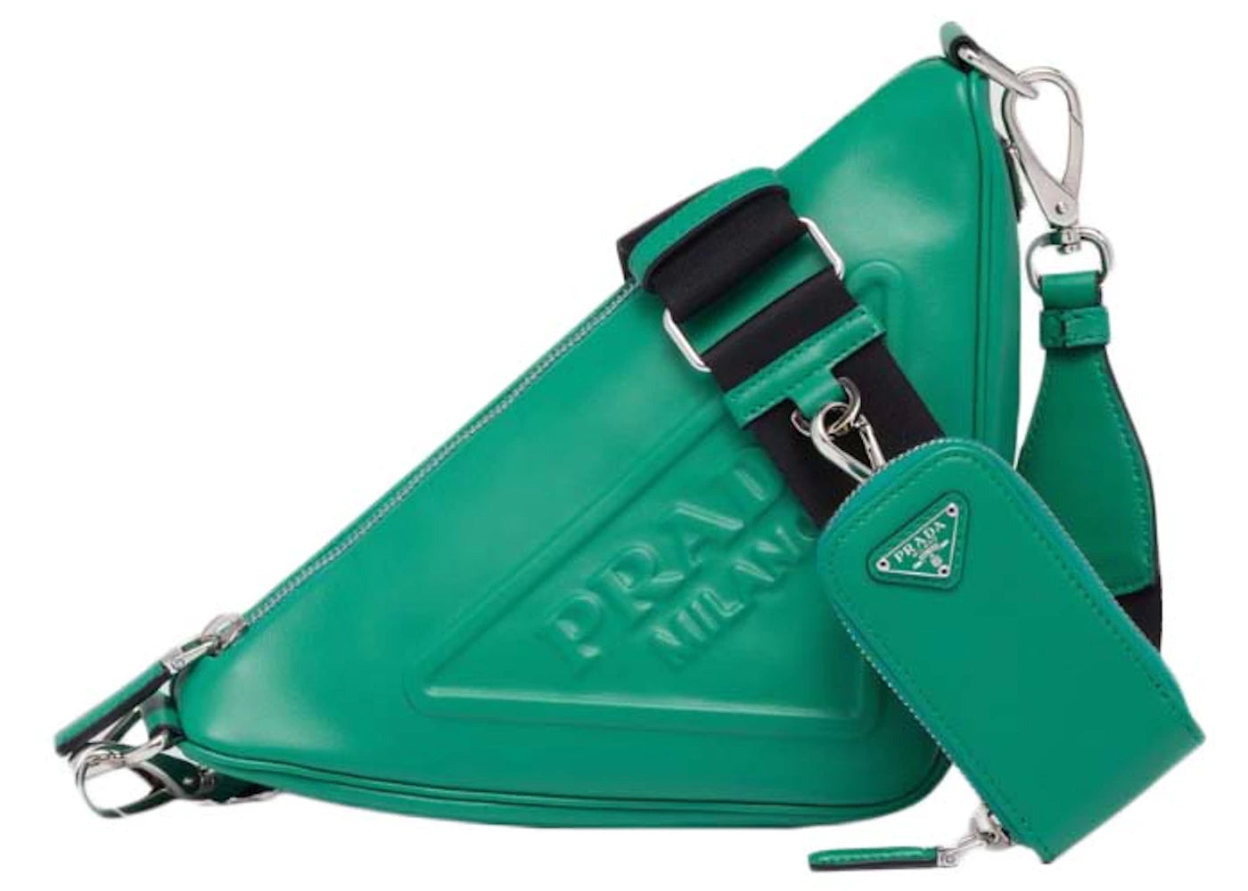 Prada Triangle Leather Shoulder Bag Mango