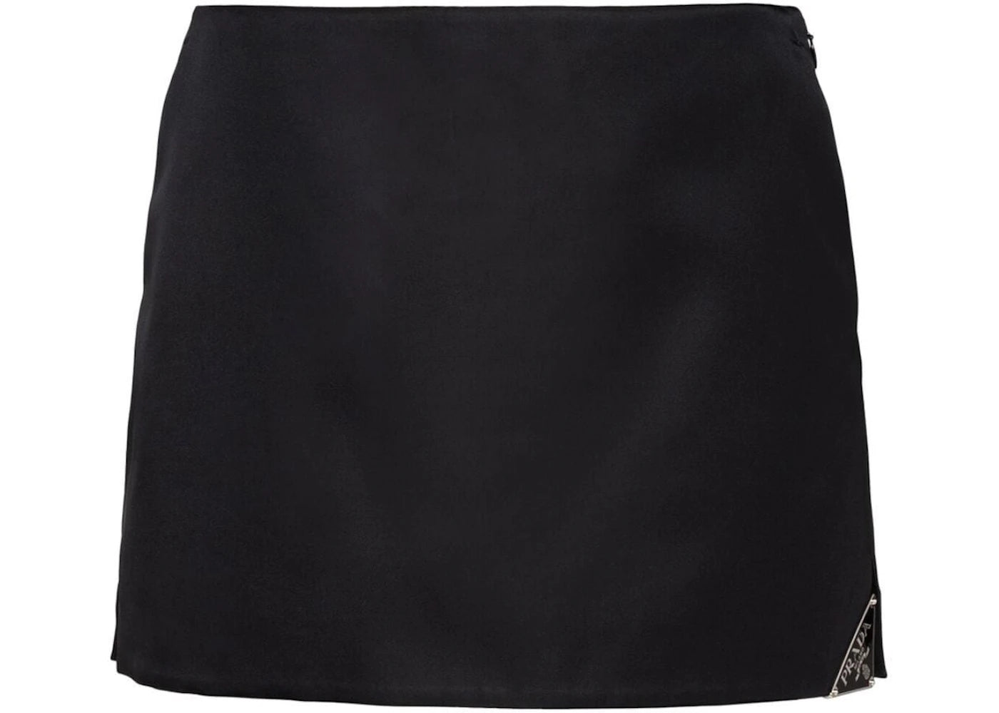 Prada Triangle Logo Mini Skirt Black