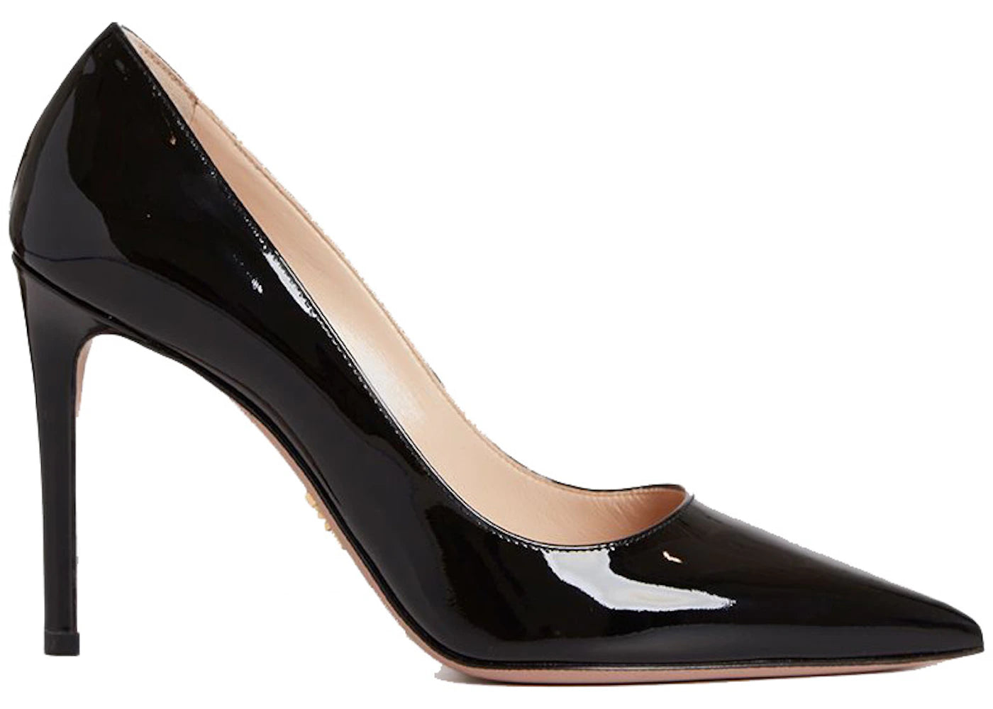 Prada Vernice 100mm Pumps Black Patent Leather