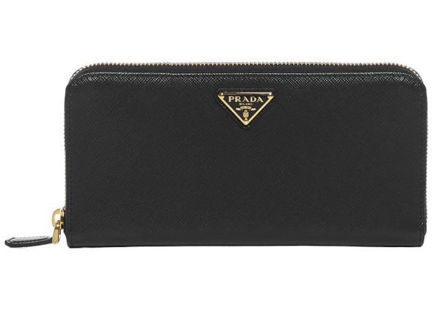 Prada Zip Around Wallet Large Black