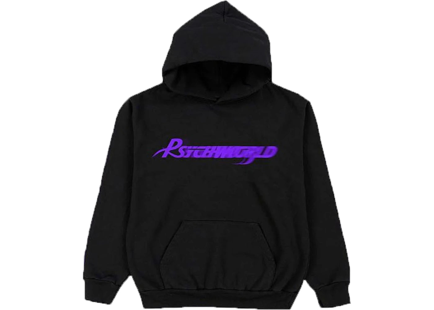 Psychworld Purple Logo Hoodie Black