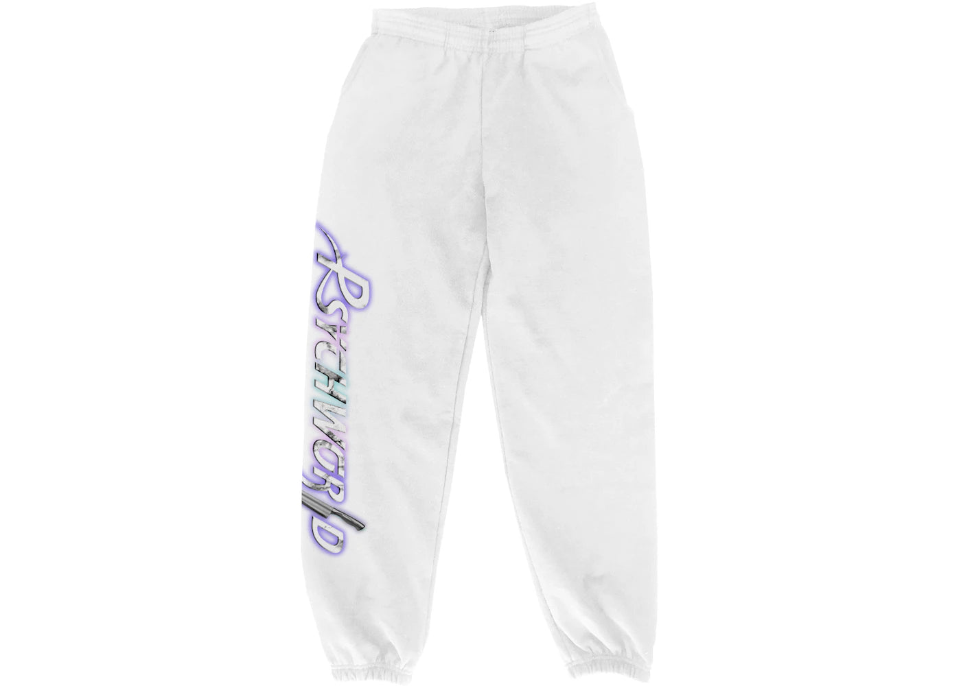 Psychworld x Lancey Foux Marble Sweatpants White