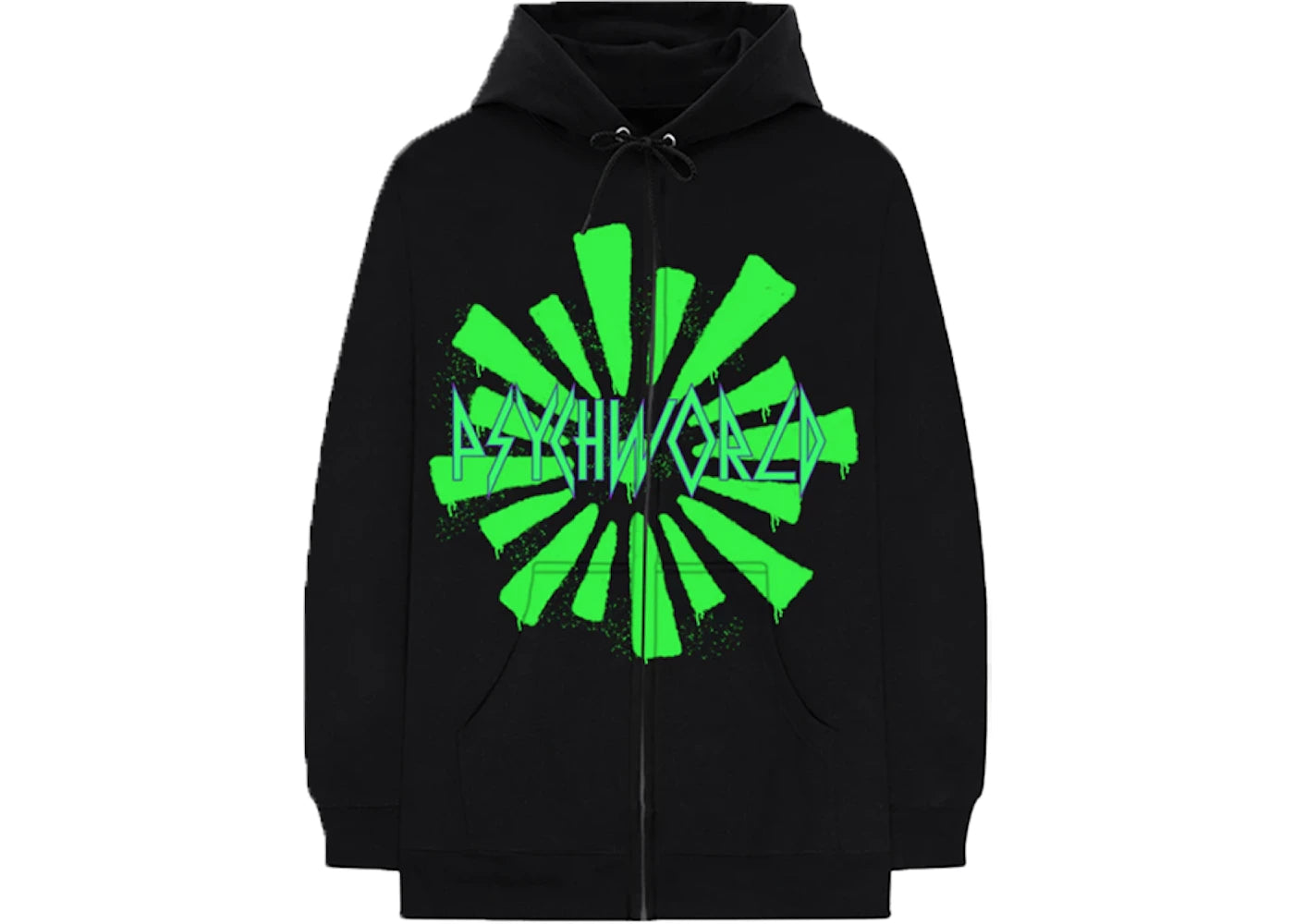 Psychworld x Trippie Redd Zip Hoodie Black