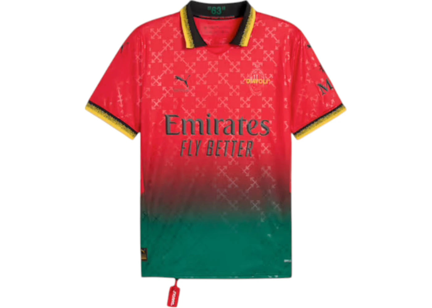 Puma AC MILAN x OFF-WHITE Replica Jersey For All Time Red/Black