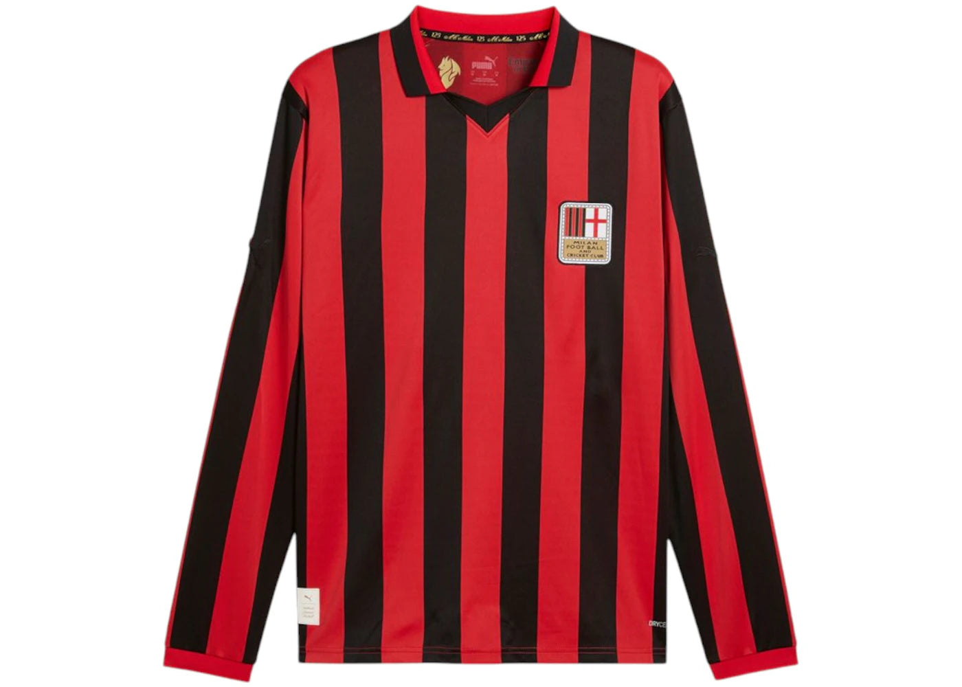 Puma AC Milan 125th Anniversary Authentic Long Sleeve Jersey Black/Red