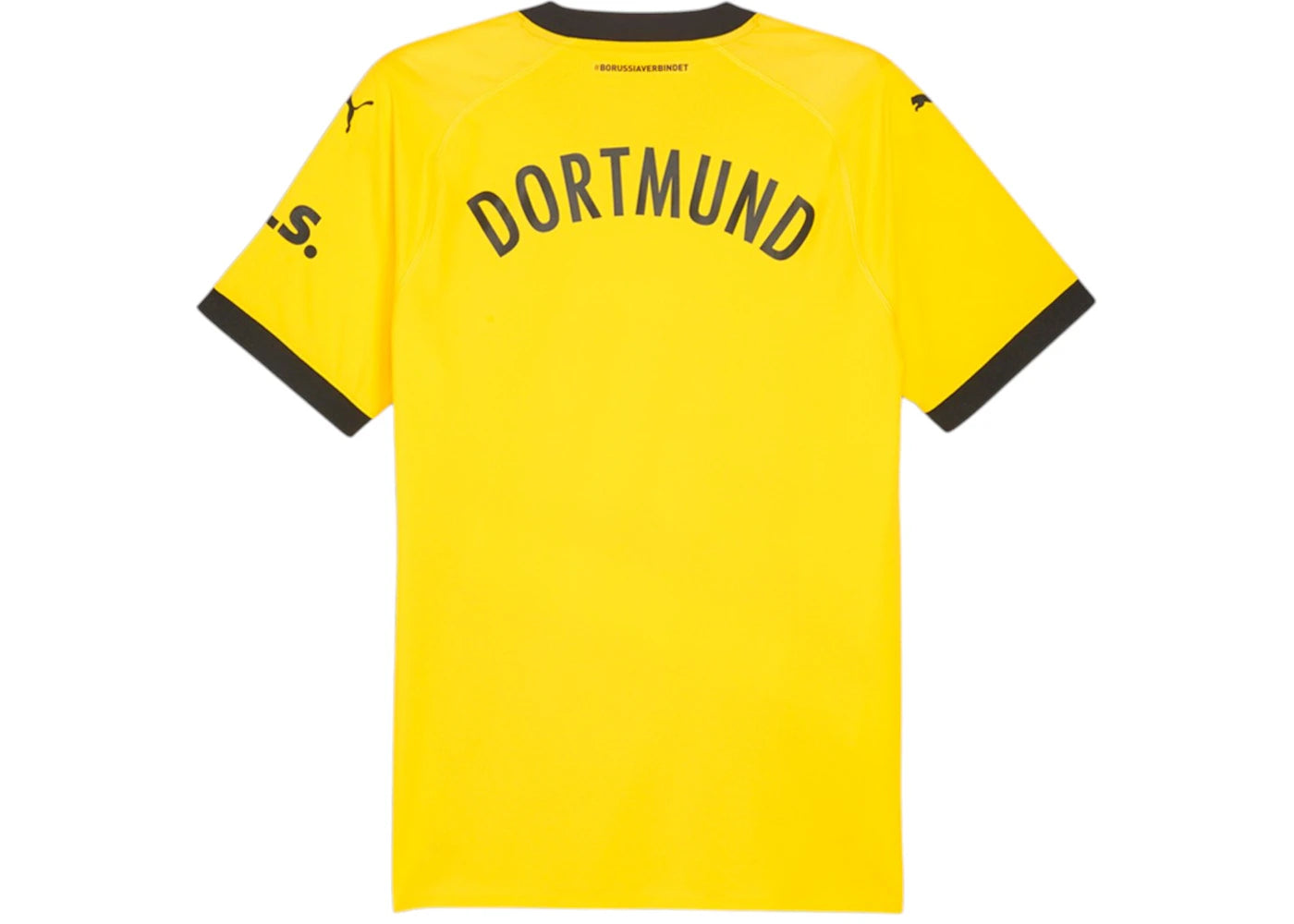 Puma BVB Home Authentic Crew Neck Short Sleeve Soccer Jersey Cyber Yellow/Black