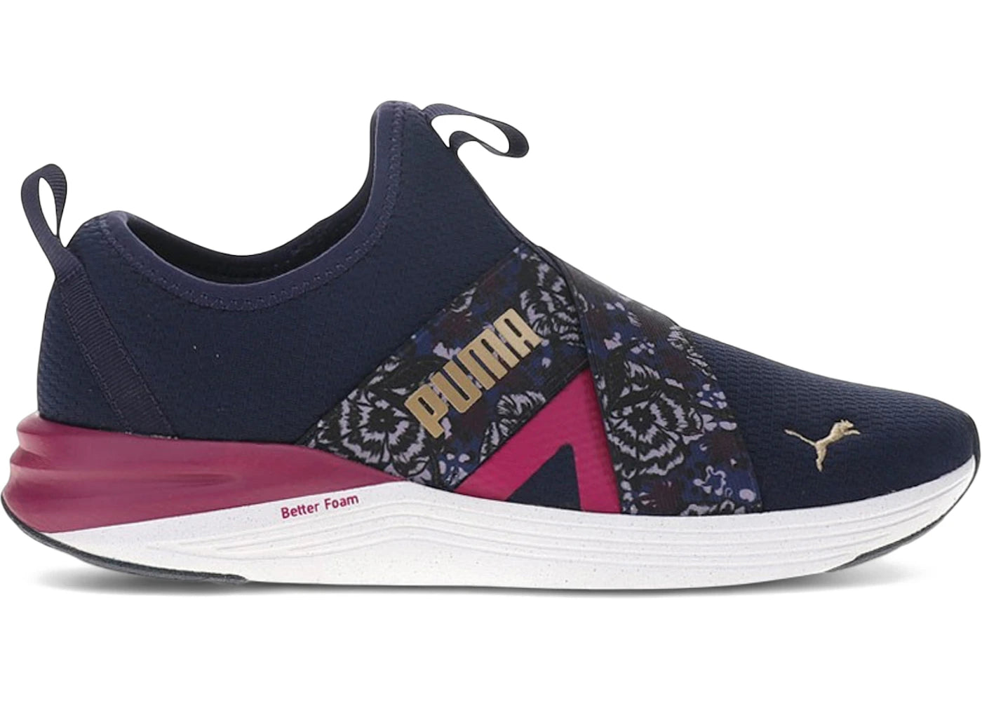 Puma Better Foam Prowl Winter Bloom Slip-On Navy Magenta (Women's)