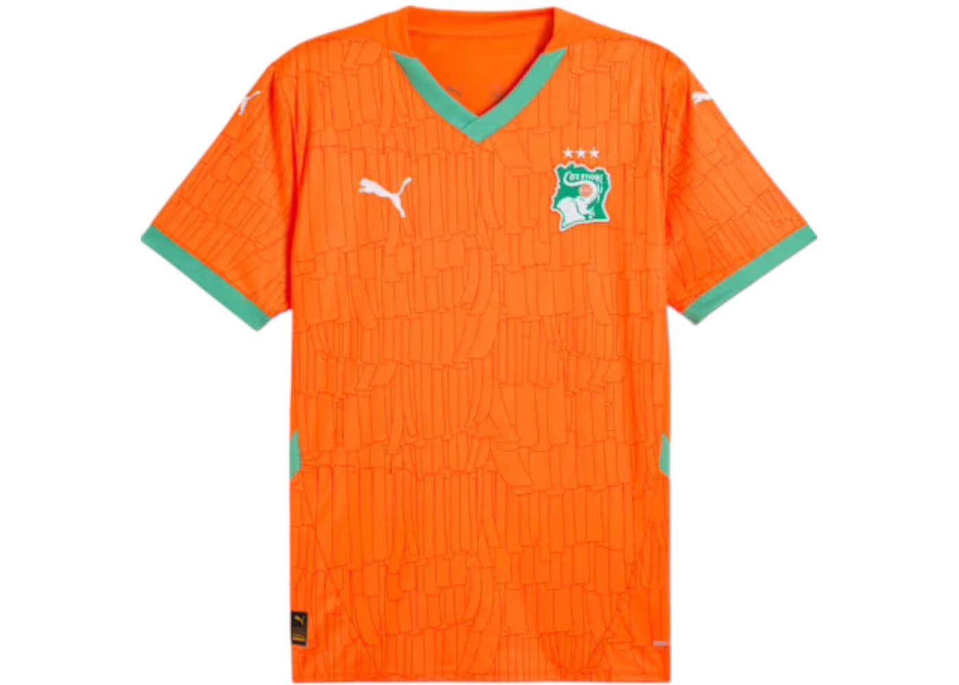 Puma Cote d'Ivoire 2025 Home Replica Jersey Jersey Rickie Orange/Jade Frost