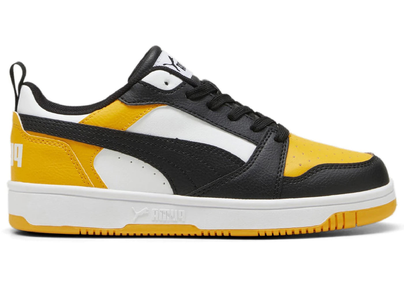 Puma Rebound V6 Low Black White Yellow (GS)