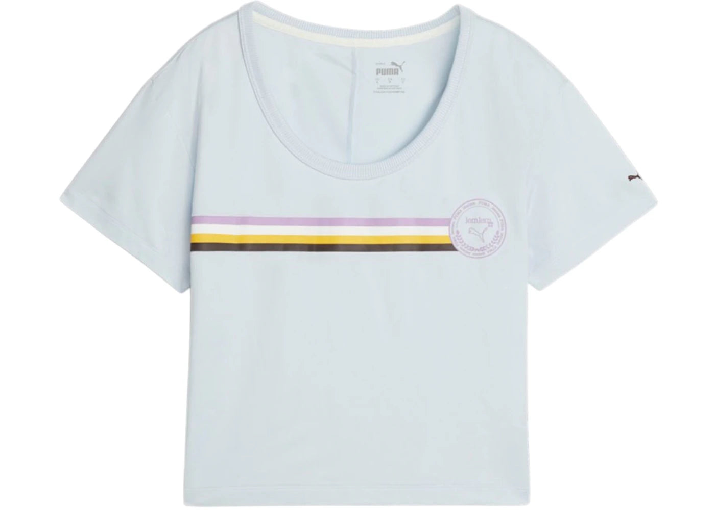 Puma Women's Lemlem Crew Neck Short Sleeve T-Shirt Icy Blue