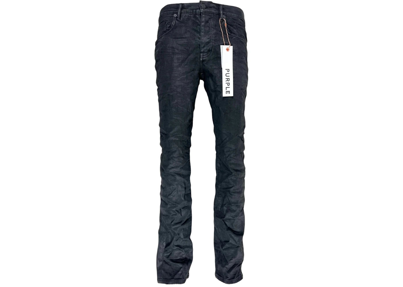 Purple Brand Black Resin Flare Jean Black