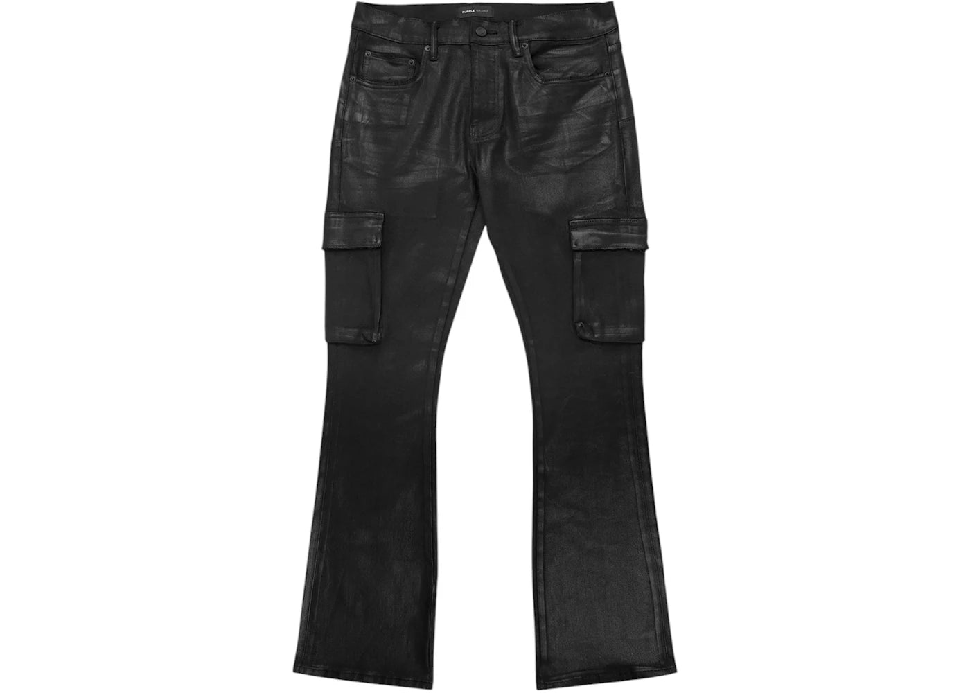 Purple Brand Coated Cargo Flare Black