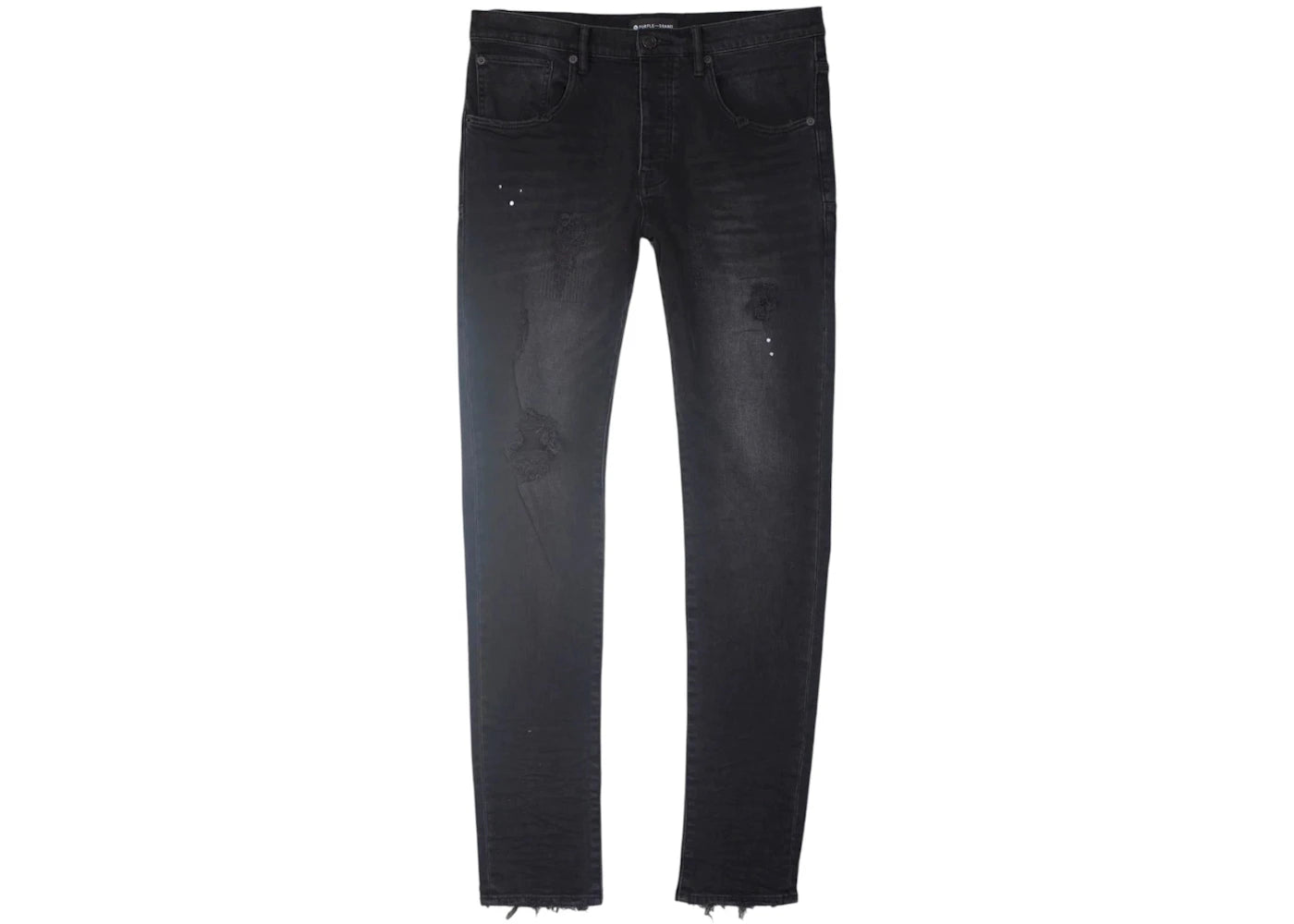 Purple Brand Black Repair Dropped Fit Jeans Black