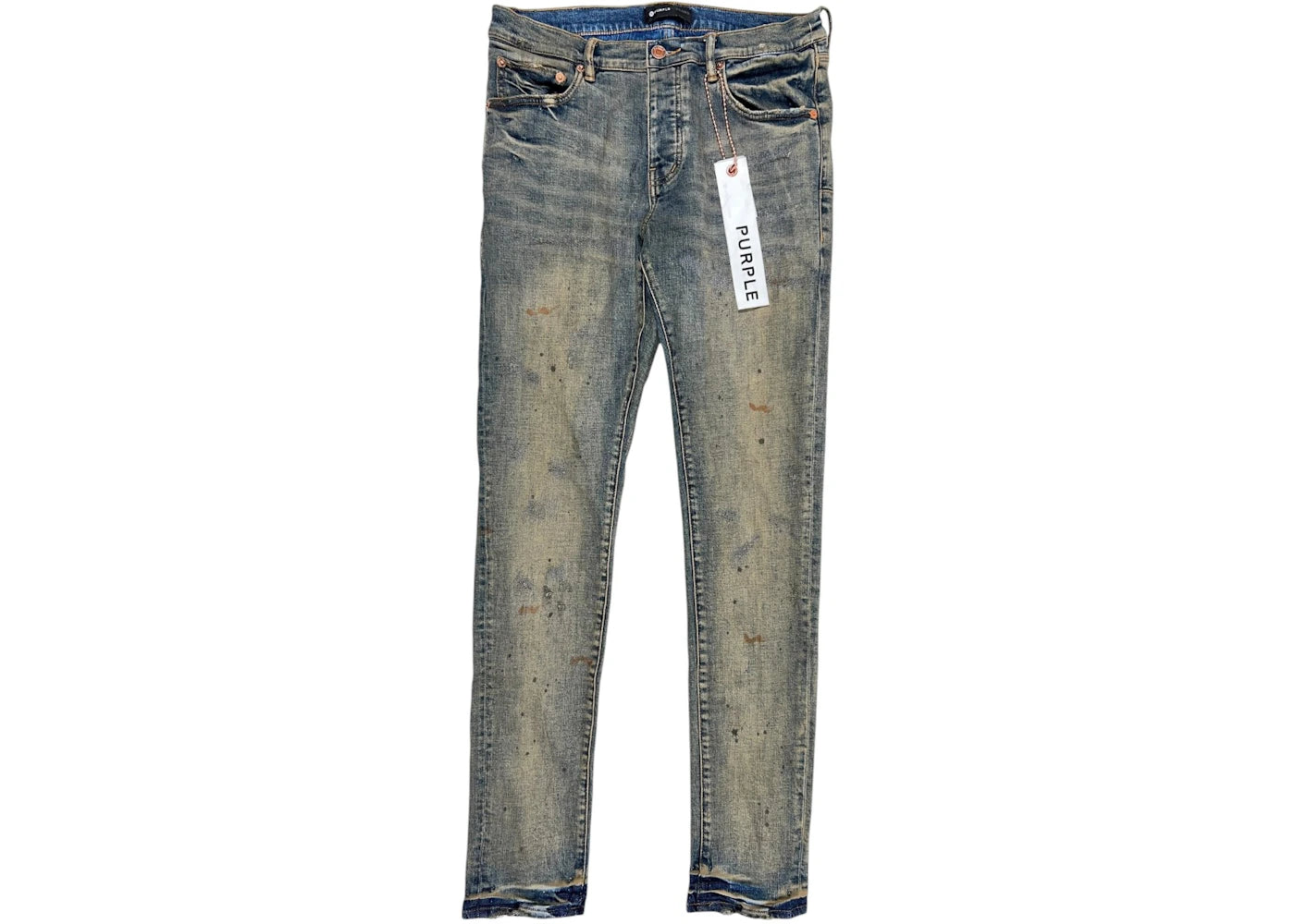 Purple Brand Industrial Worn Dirty Mid Jeans Indigo