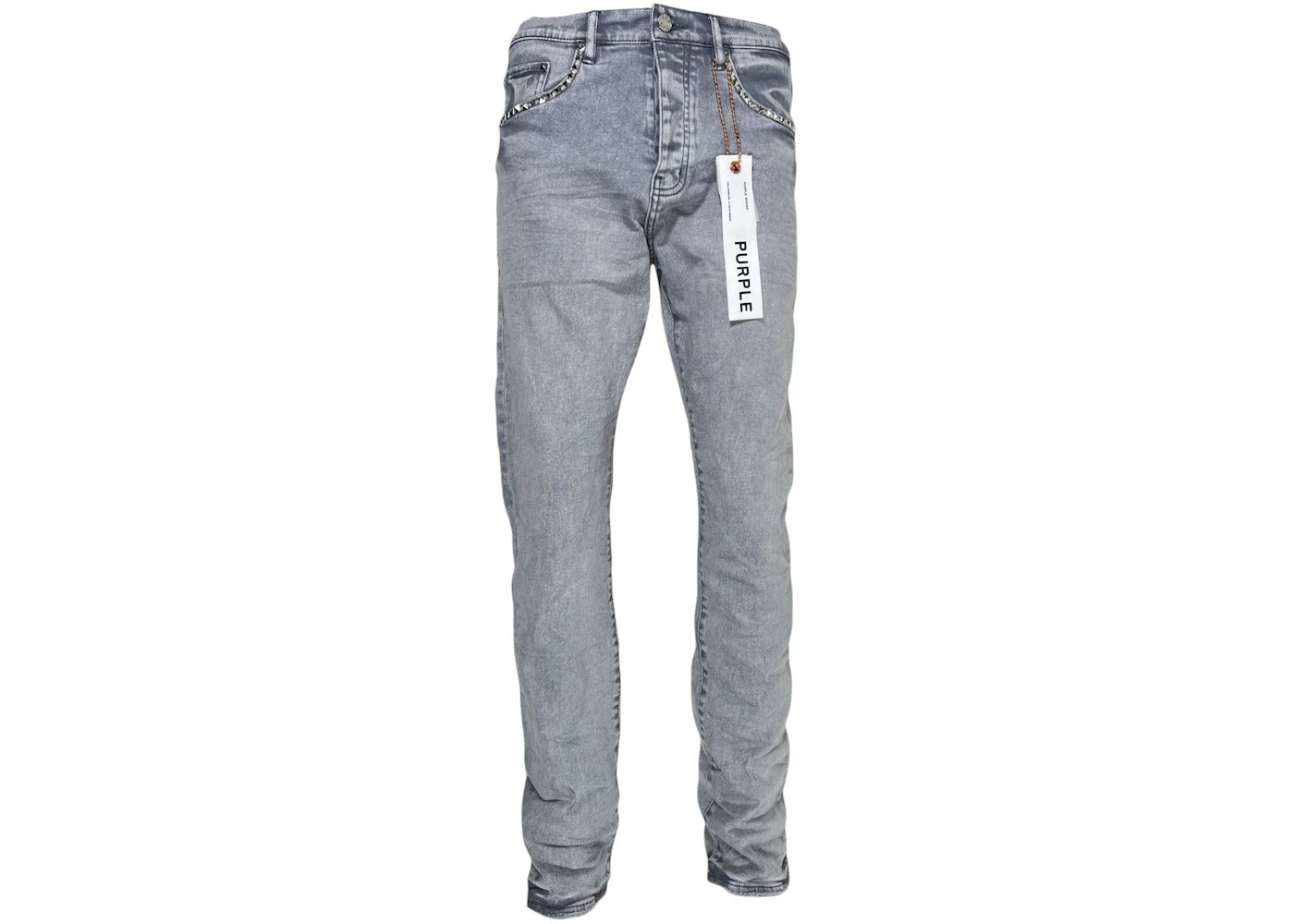 Purple Brand P005-AYDG325 Alloy Studs Jean Overdyed Grey
