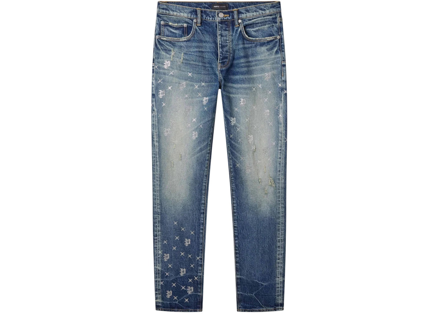 Purple Brand P005-MNBM425 Mono Bling Vintage Jeans Indigo