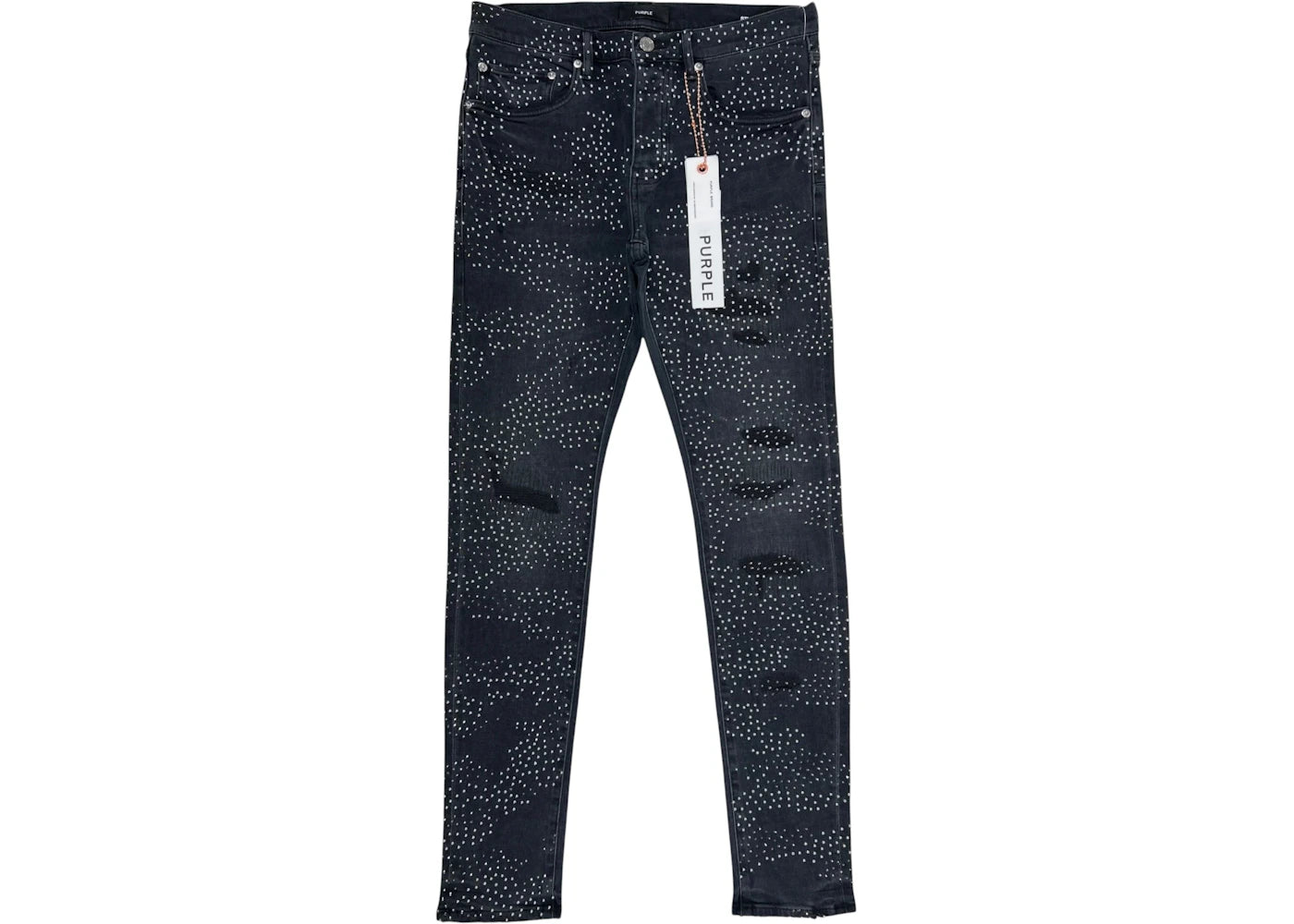 Purple Brand Skinny Hotfix Camo Jeans Black