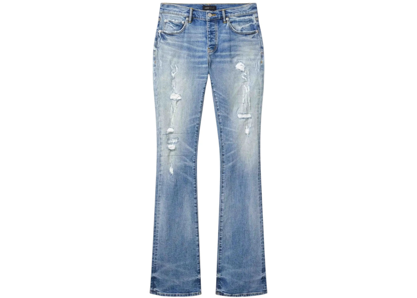 Purple Brand Super Stack Flare Jeans Light Indigo
