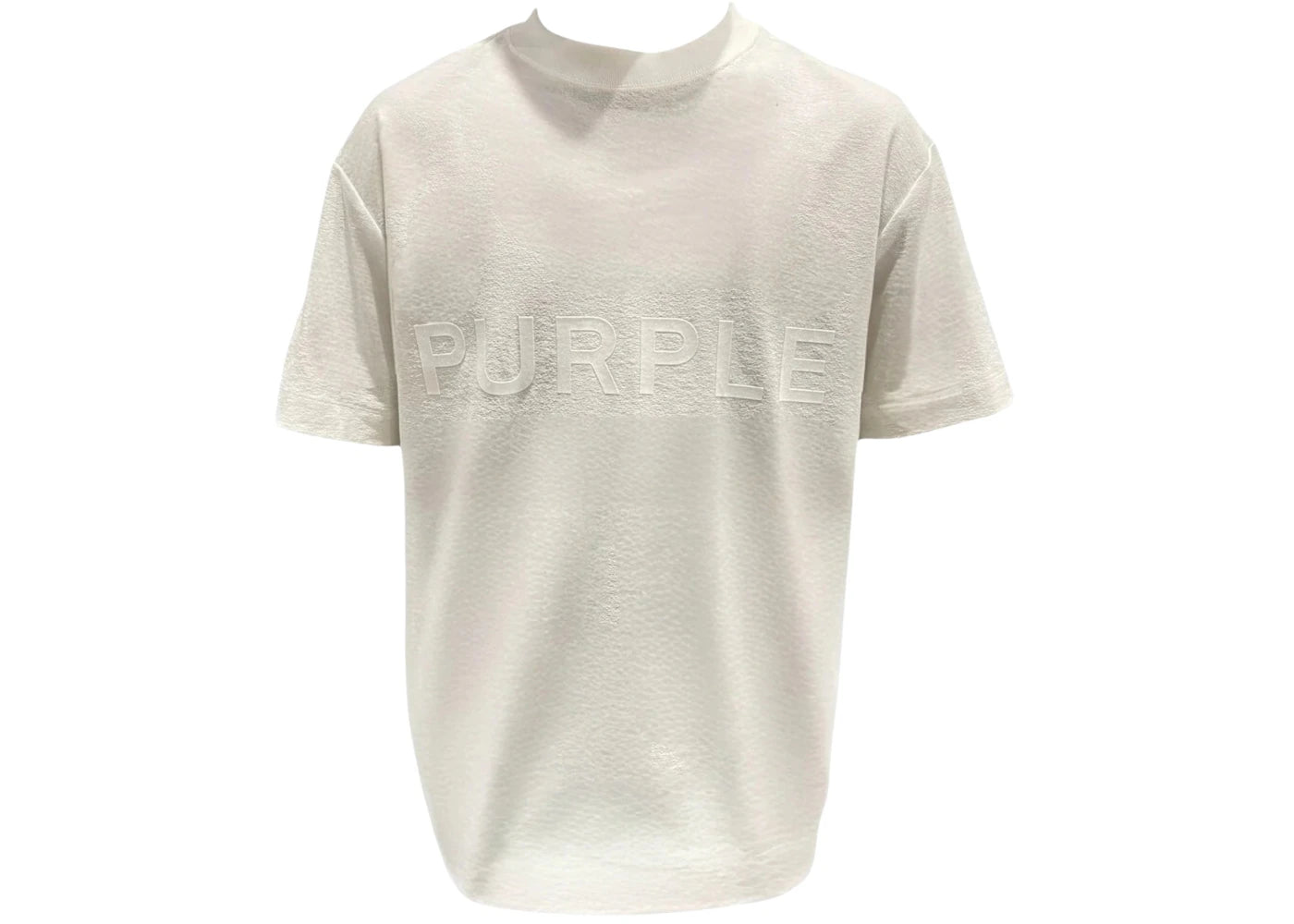 Purple Brand Textured Jersey S/S Tee Off White