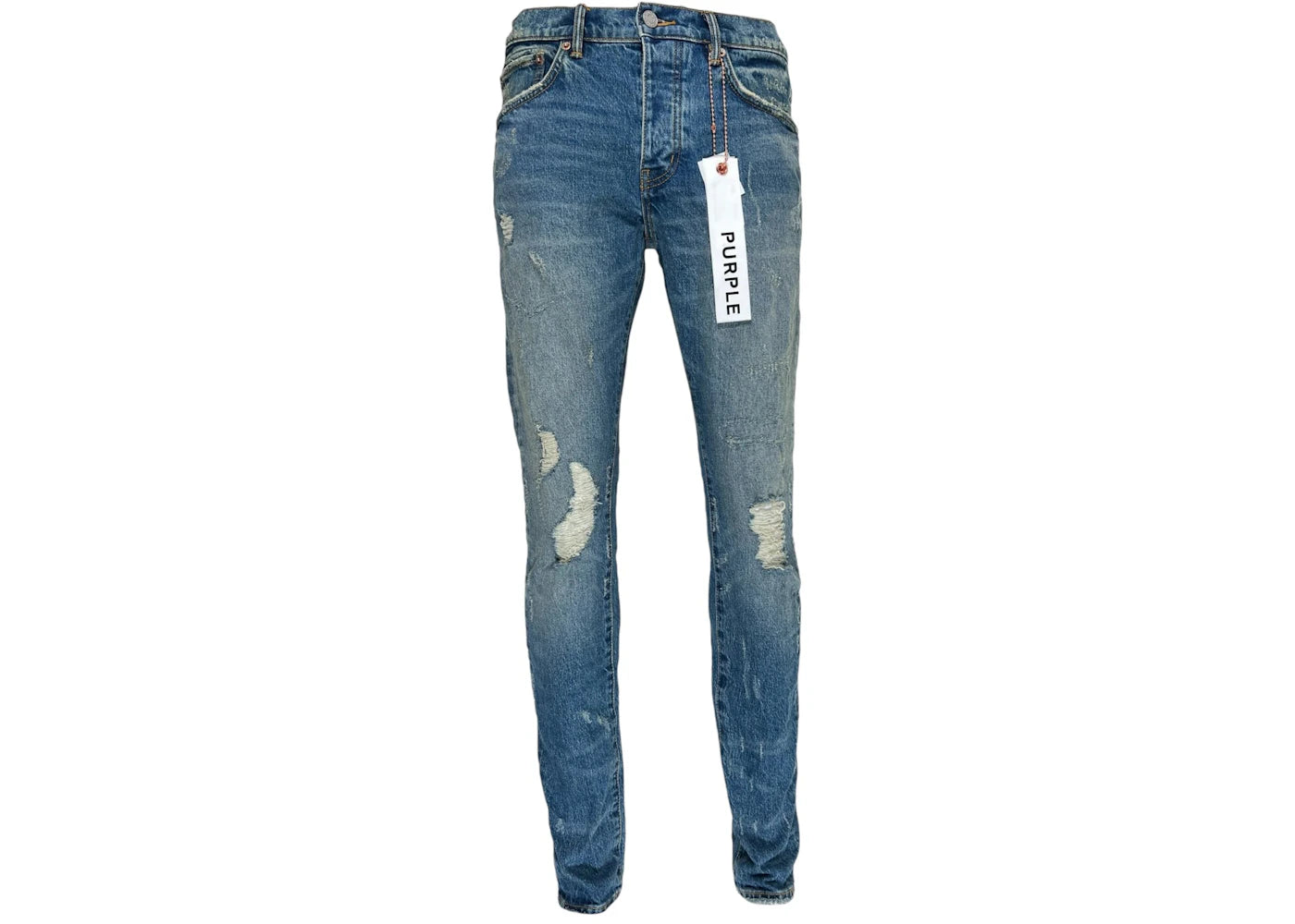 Purple Brand Thrashed Jeans Mid Indigo