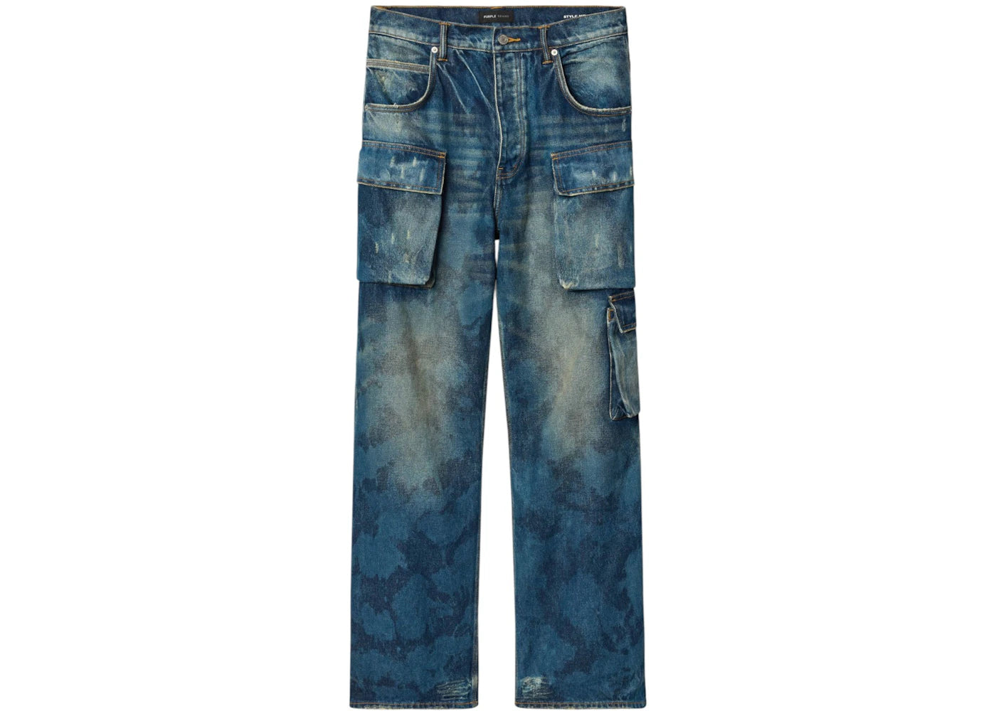 Purple Brand Triple Pullovercket Cargo Jean Dark Indigo