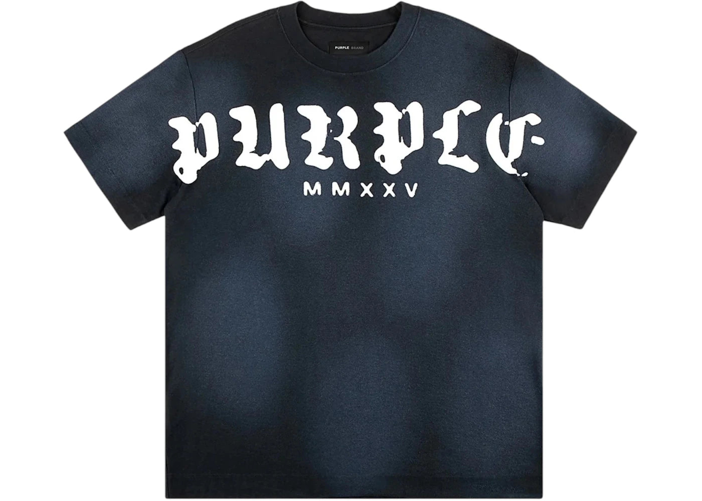 Purple Brand Typeout Textured Jersey Tee Black