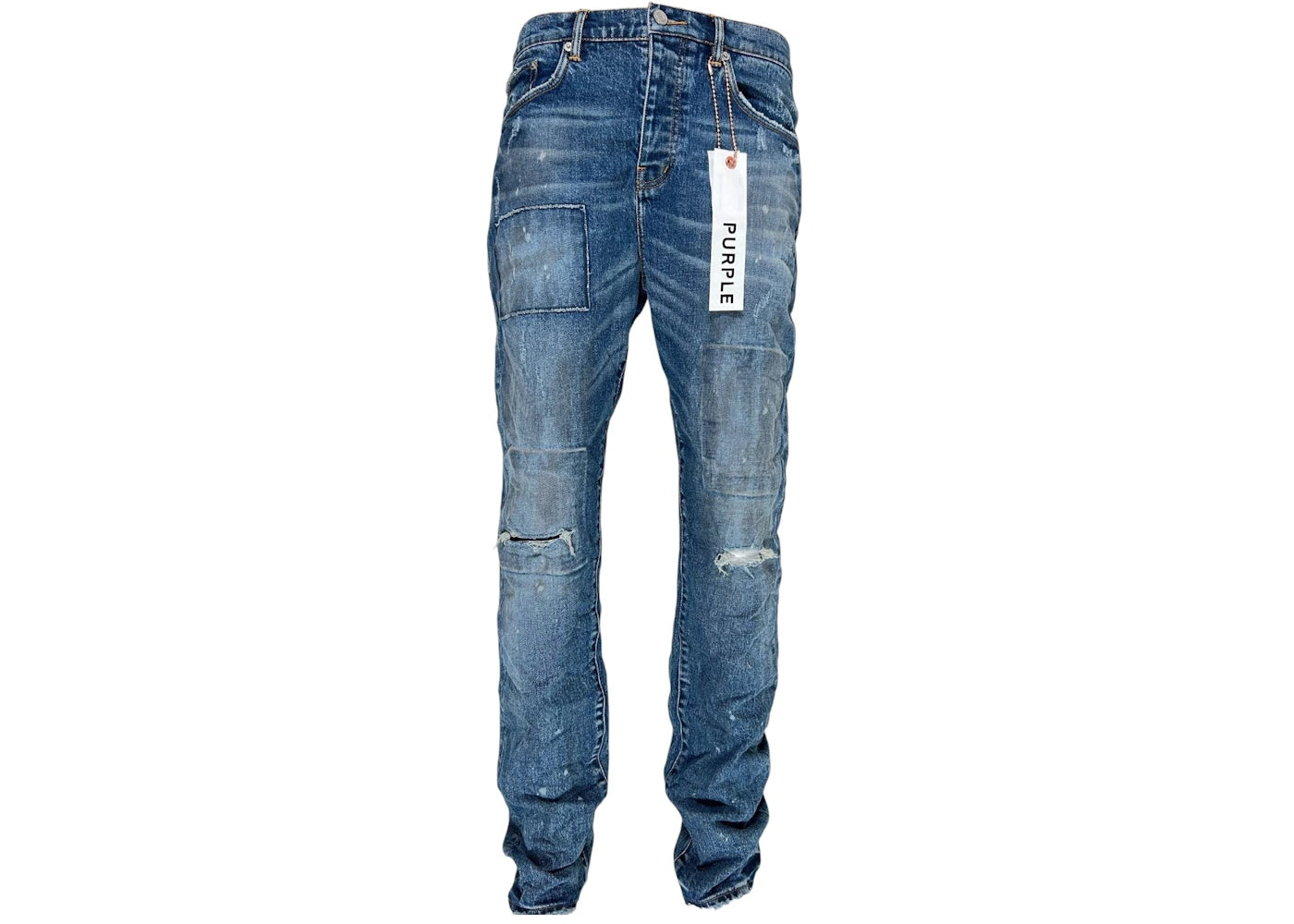 Purple Brand Vintage Dirty Patch Jean Mid Indigo