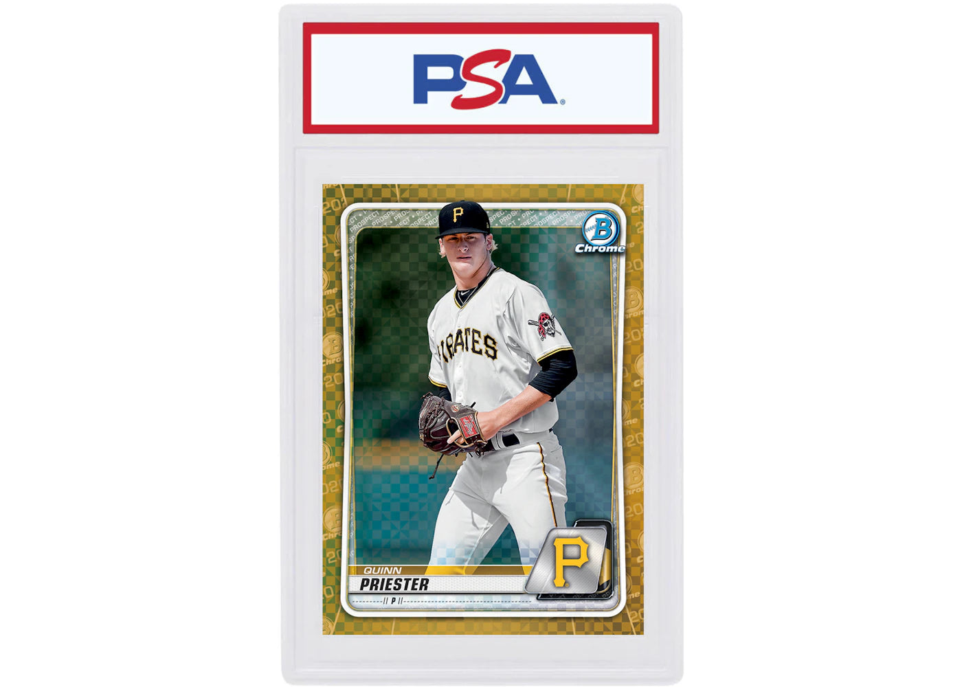 Quinn Priester 2020 Bowman Chrome X Gold X-Fractor /3 #BCP-197 (PSA or BGS Graded)