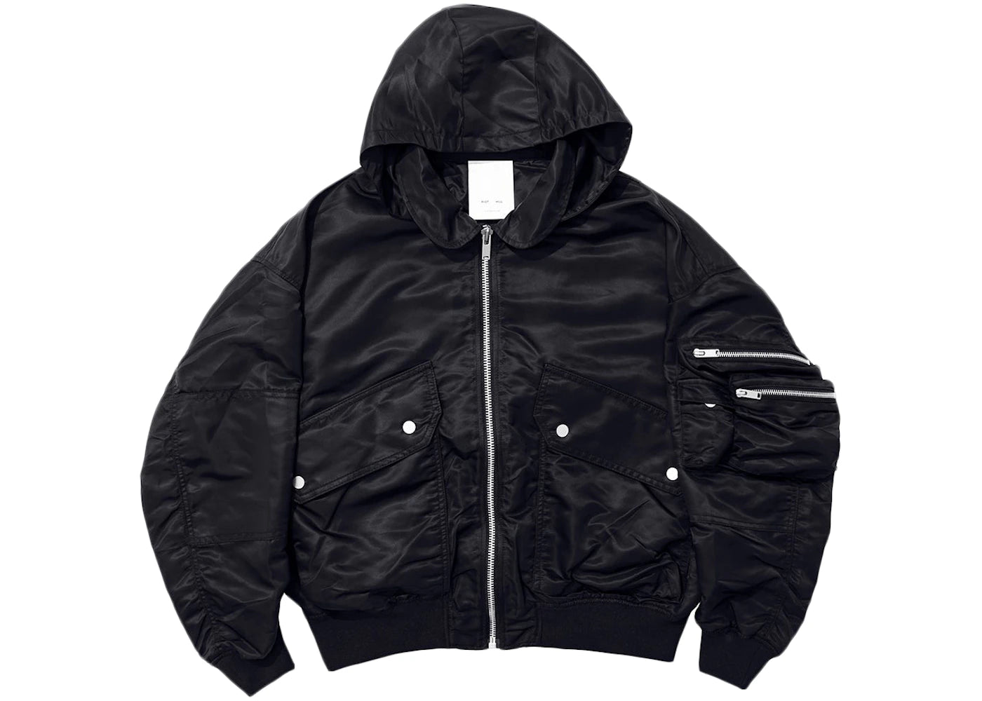 RIOT HILL Swiss Cargo Bomber Jacket Black