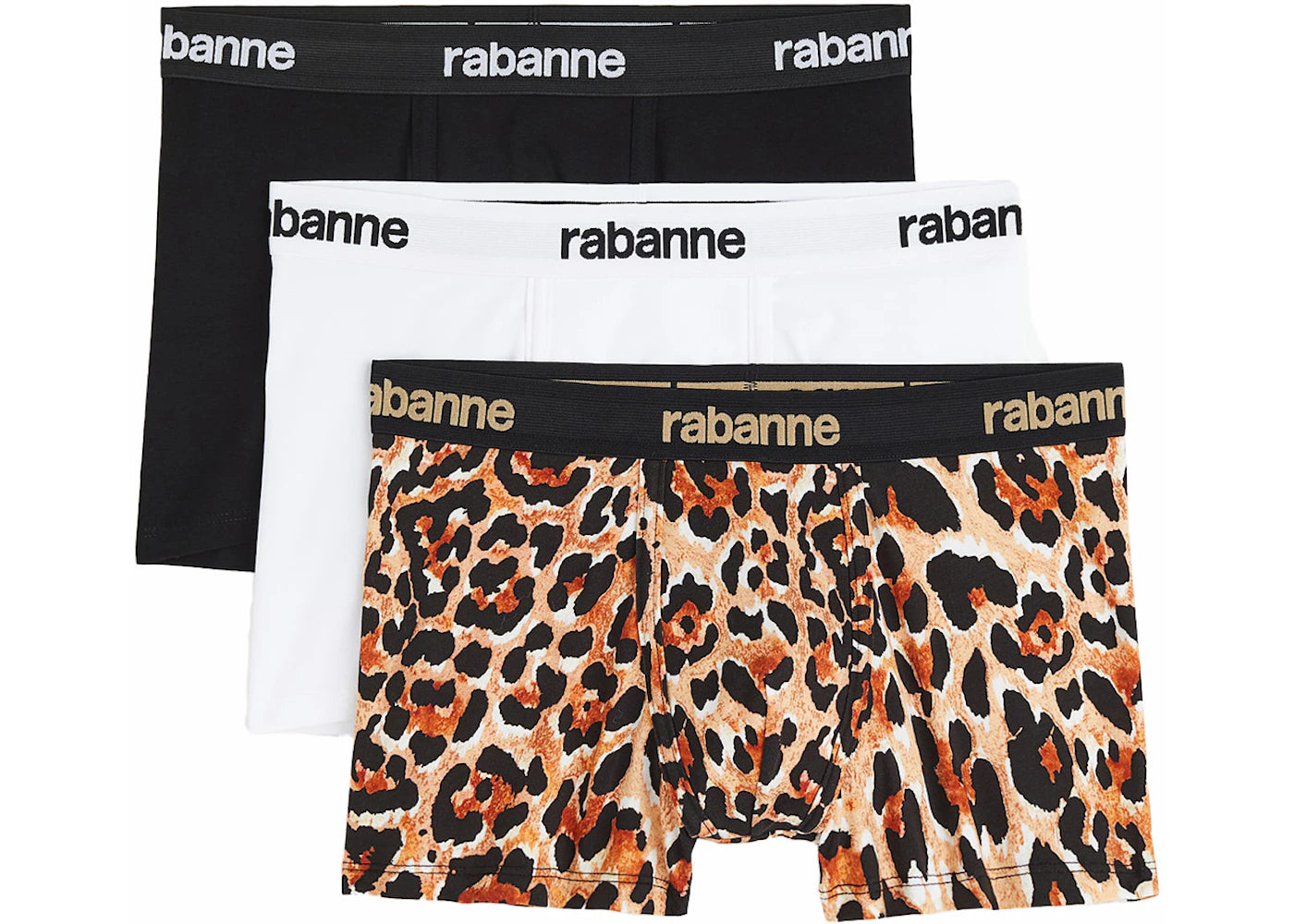Rabanne H&M 3-Pack Cotton Boxer Briefs (Mens) Multicolor