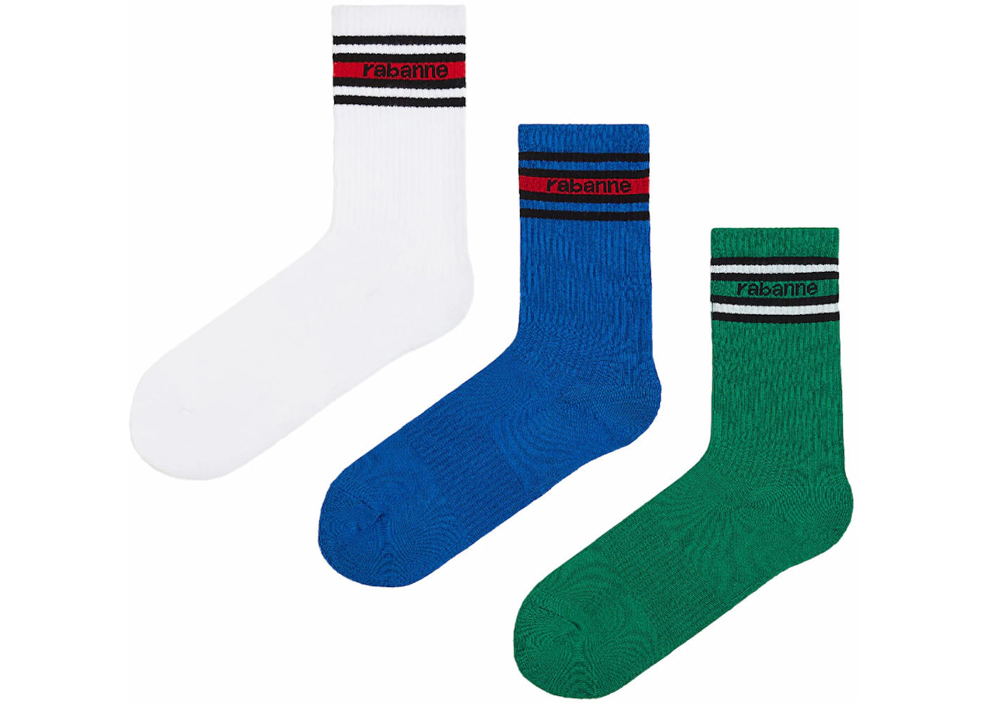 Rabanne H&M 3-Pack Motif-Detail Socks (Mens) Multicolor