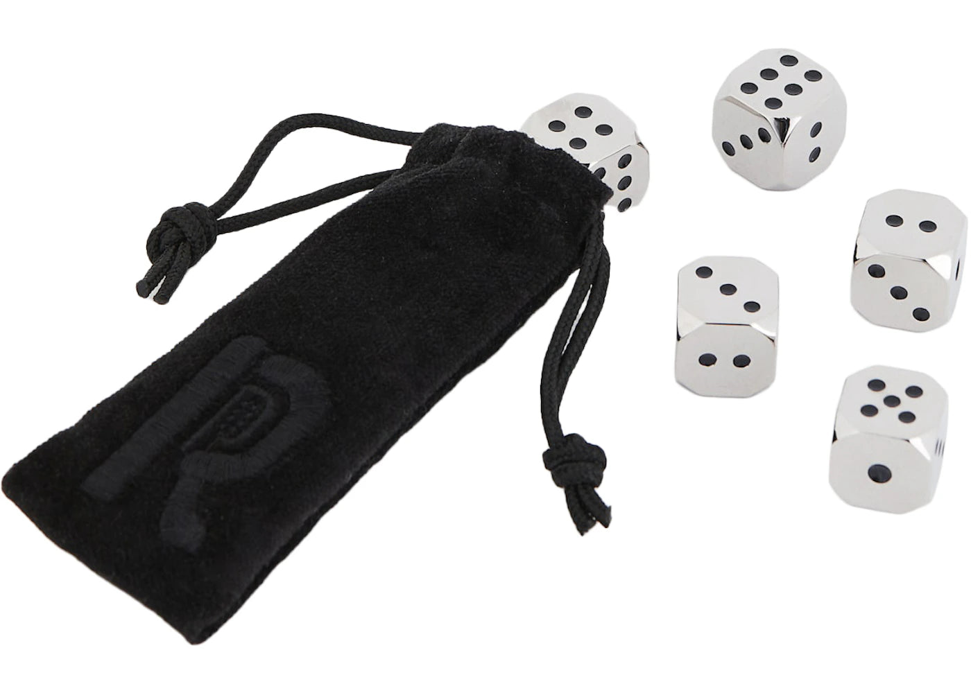 Rabanne H&M 5-Pack Metal Dice Silver