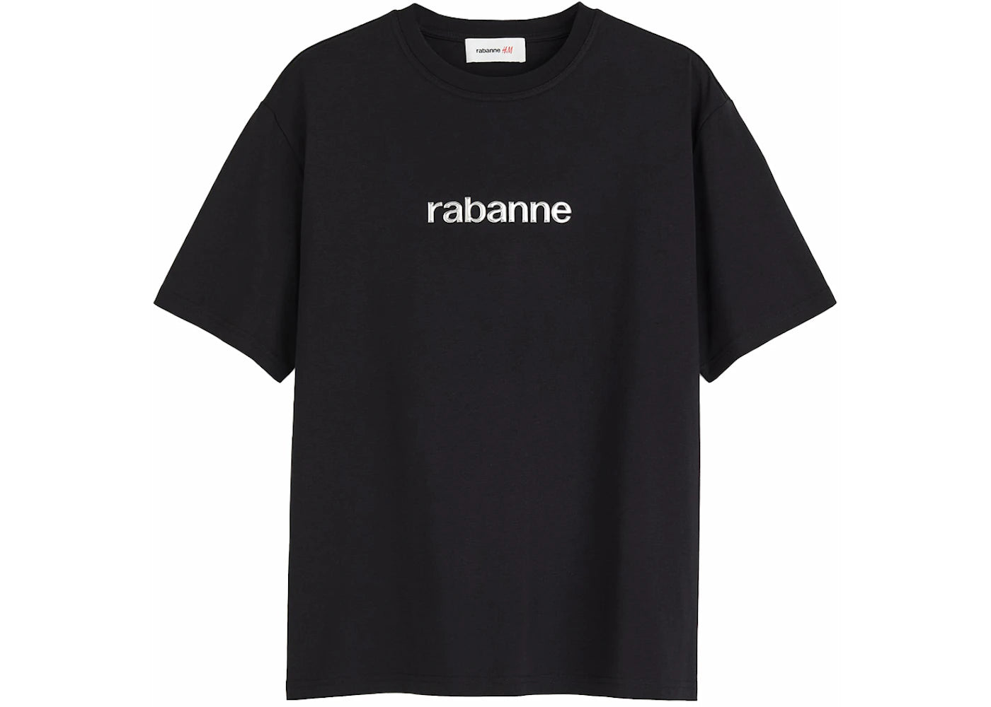 Rabanne H&M Appliqued T-Shirt Black