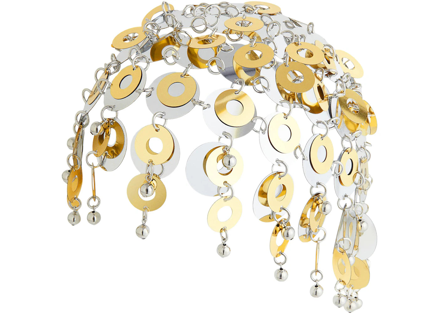 Rabanne H&M Beaded Disc-Embellished Headpiece Silver/Gold