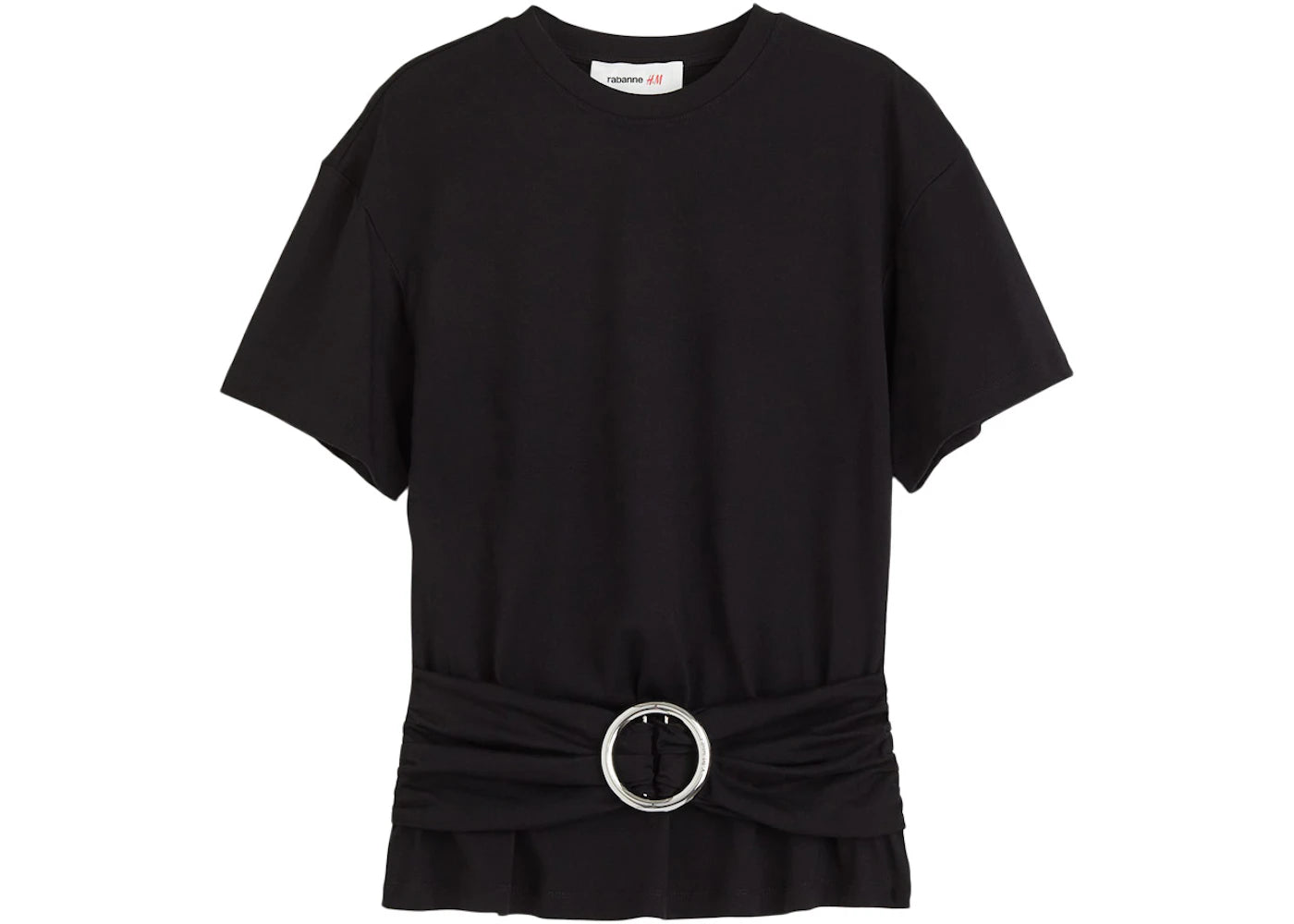 Rabanne H&M Buckle-Detail T-Shirt Black