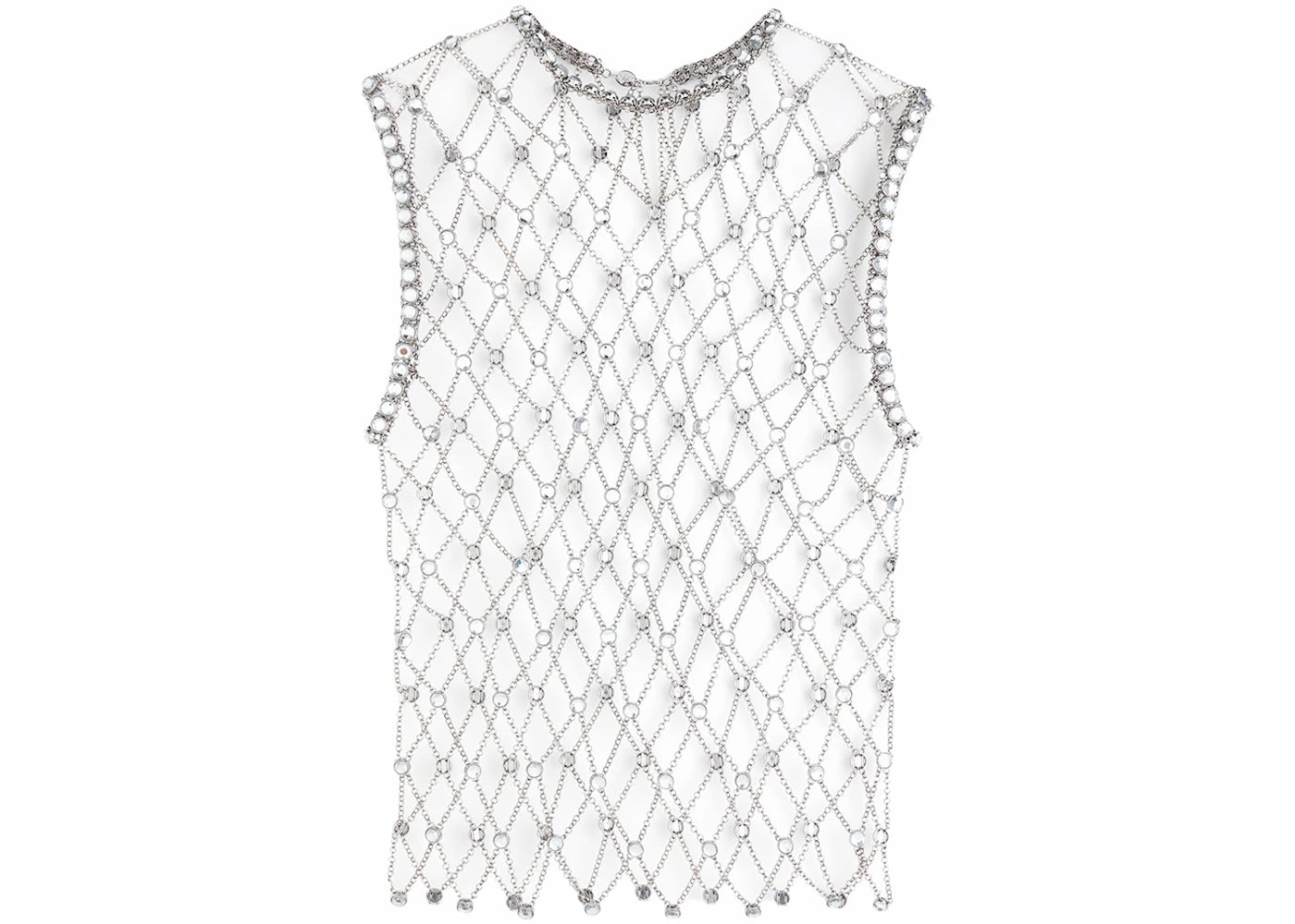 Rabanne H&M Embellished Chain Mail Top (Mens) Silver