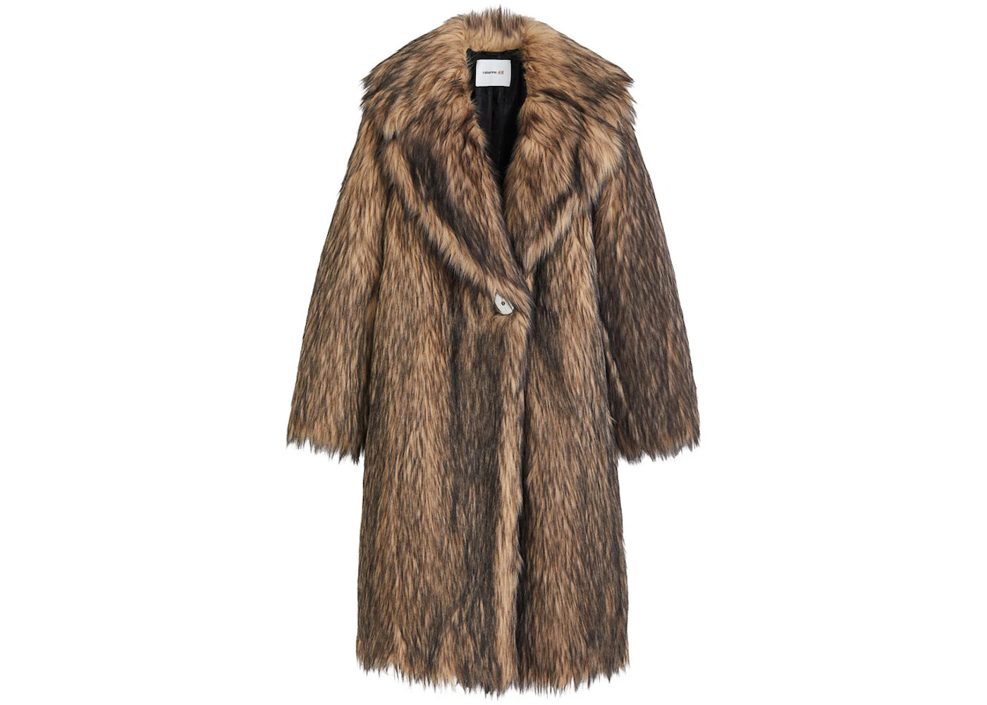 Rabanne H&M Fuzzy Coat Brown