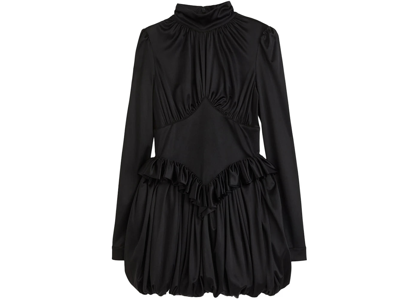 Rabanne H&M Jersey Puff-Skirt Dress Black