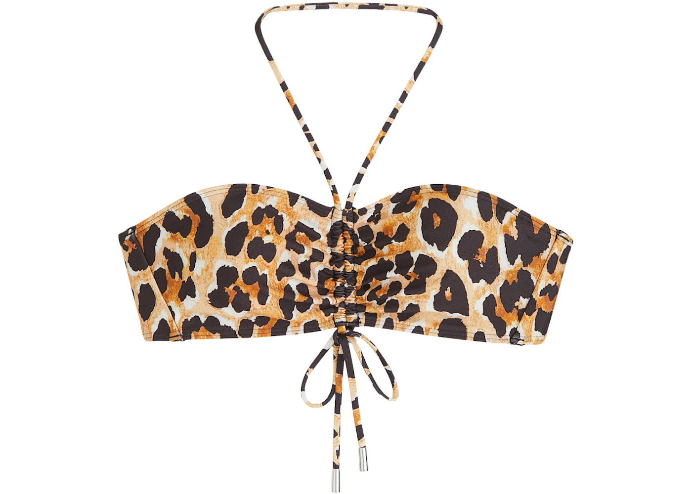 Rabanne H&M Leopard-Print Bandeau Bikini Top Leopard-Print