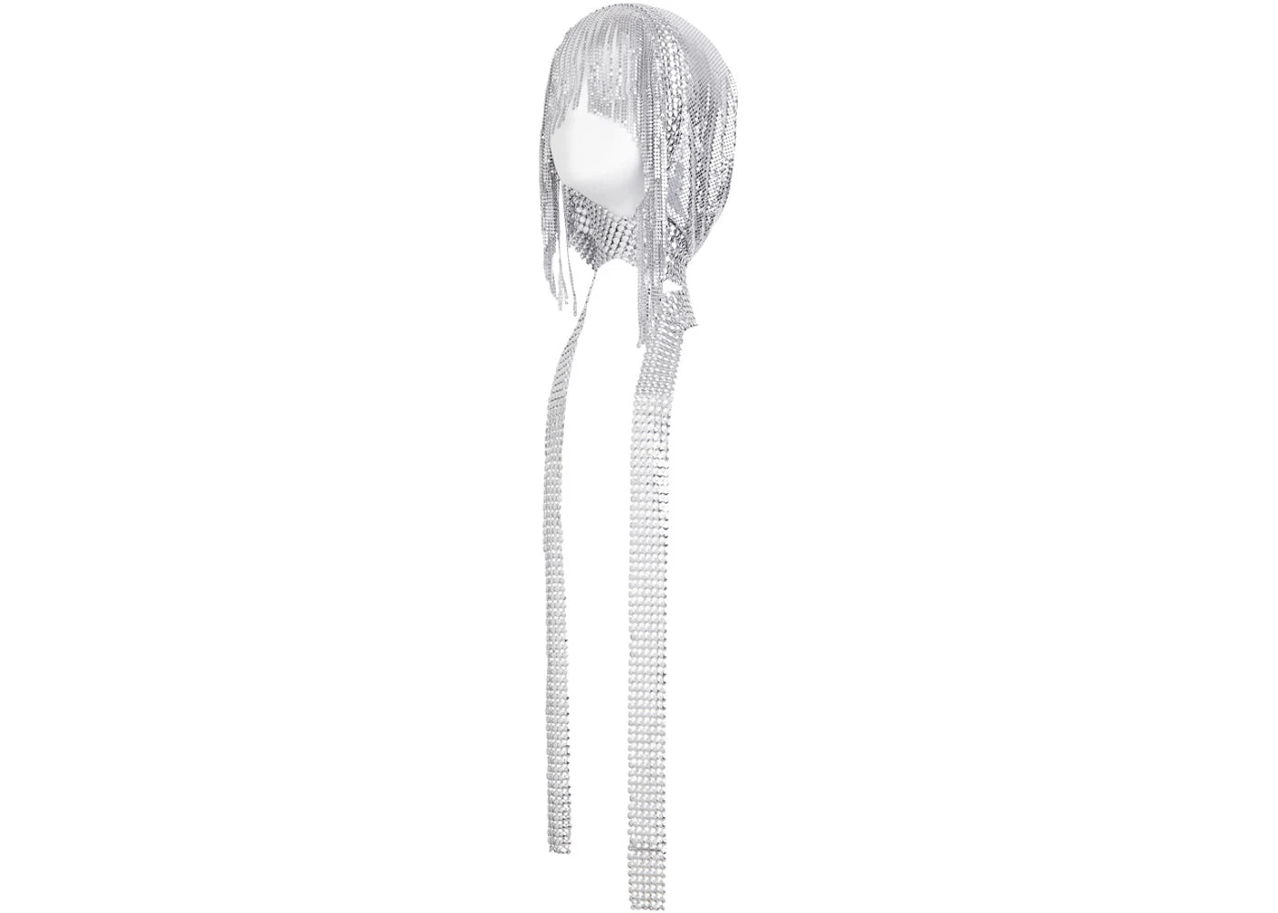 Rabanne H&M Metal-Mesh Headpiece with Fringe Silver