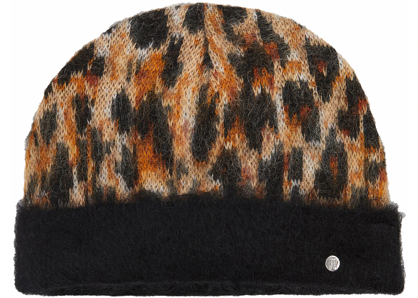 Rabanne H&M Mohair-Blend Jacquard-Knit Beanie (Mens) Leopard