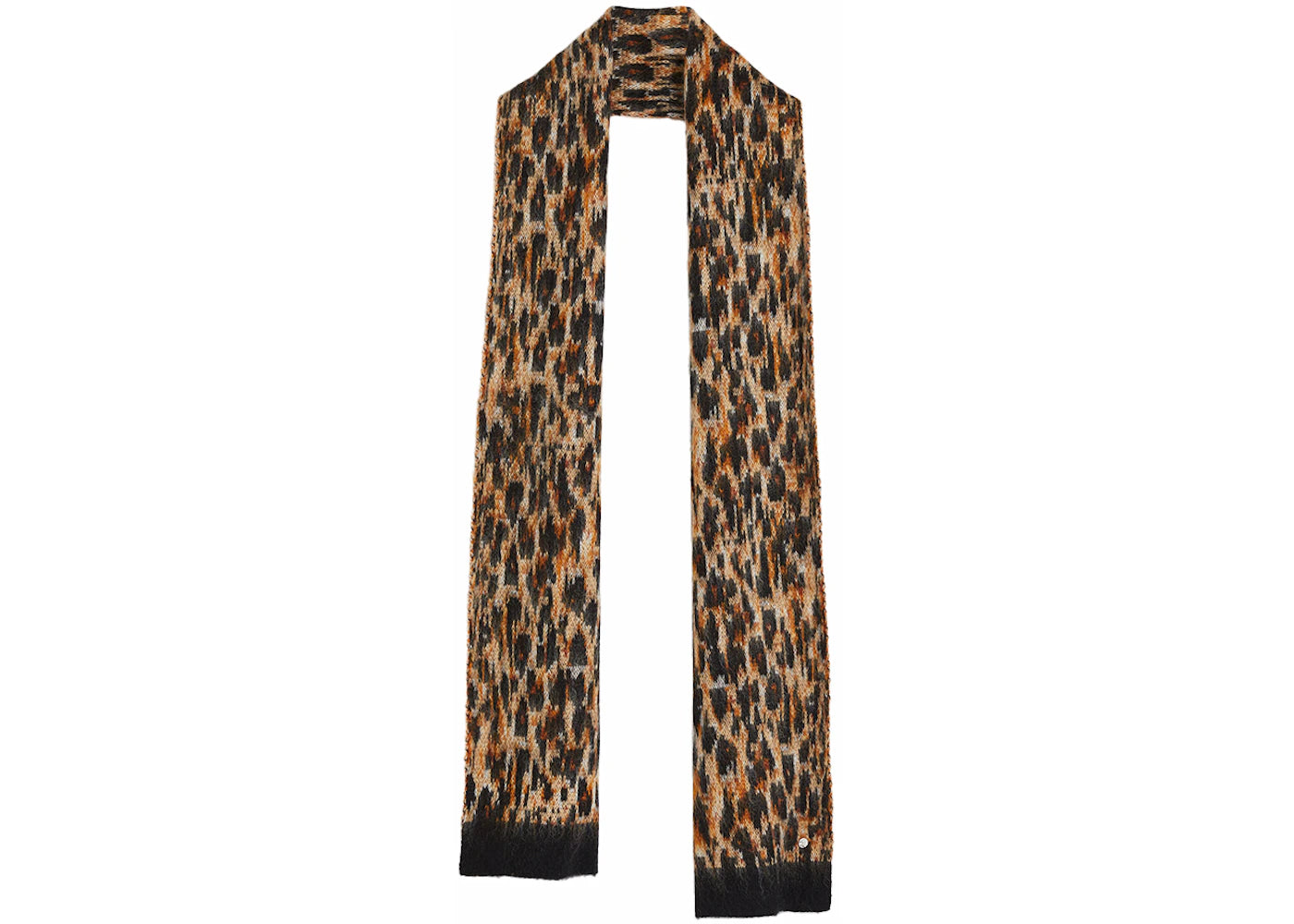 Rabanne H&M Mohair-Blend Jacquard-Knit Scarf (Mens) Leopard