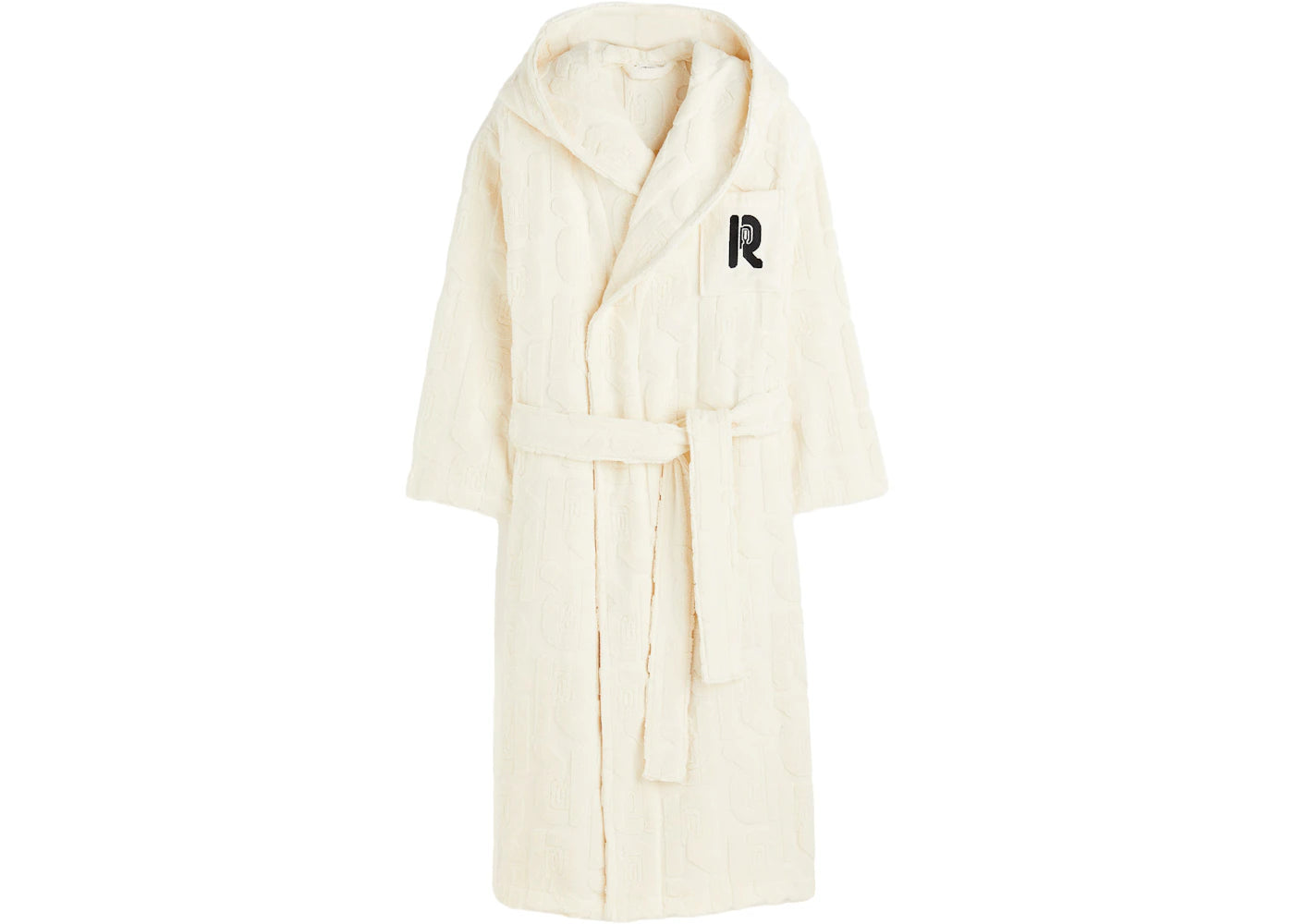 Rabanne H&M Patterned Cotton Bathrobe Beige